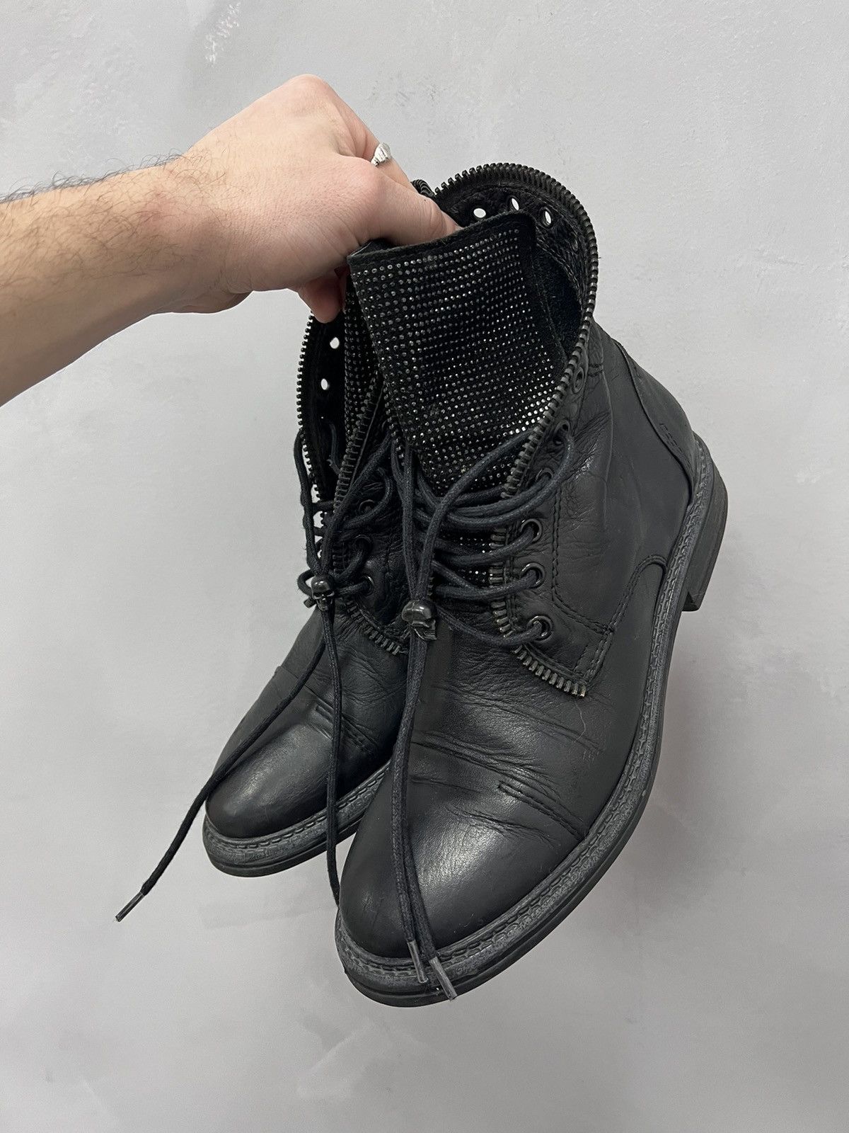 Vintage 90s Vintage Leather Cowboy Boots Western shoes GUIDI STYLE Size US 7.5 / EU 40-41 - 12 Thumbnail