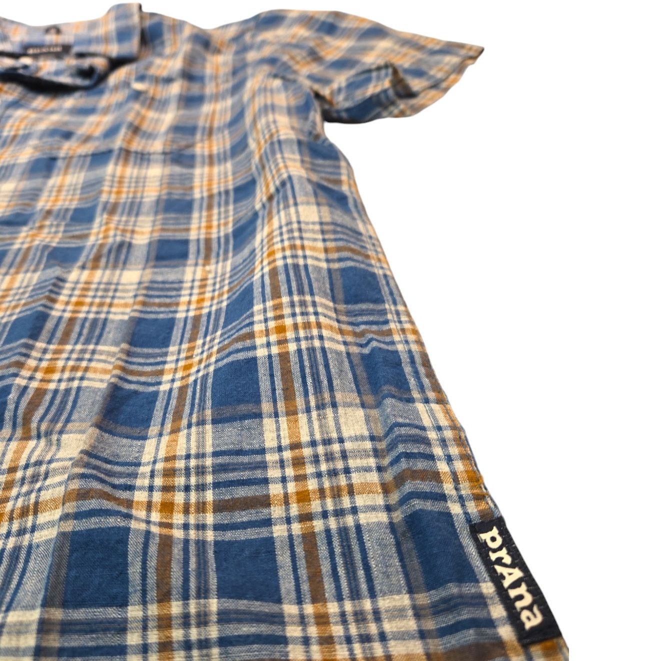 Prana Prana | Blue & Brown, Button Down, Check Shirt | Size Small Size US S / EU 44-46 / 1 - 2 Thumbnail