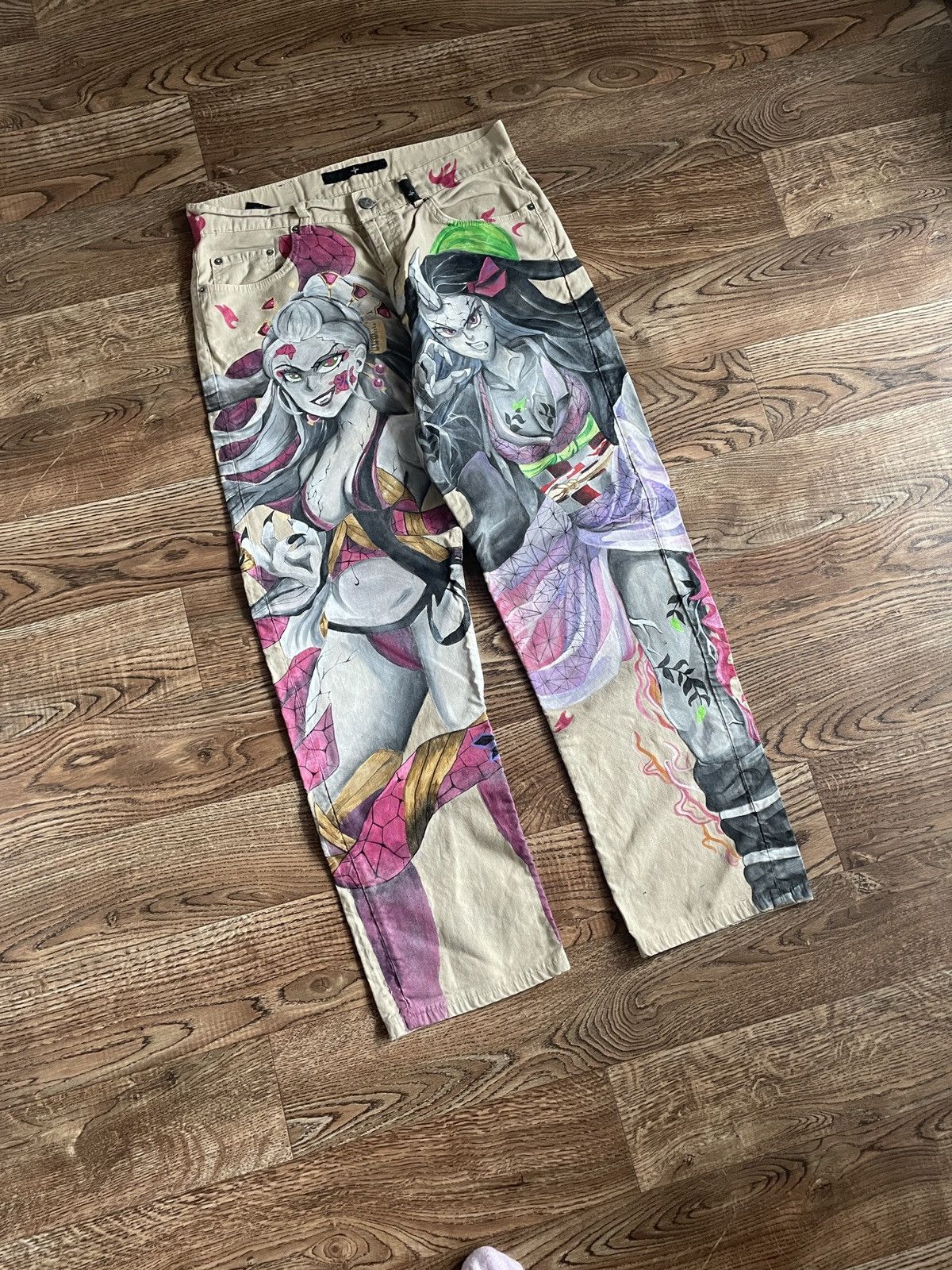 Stone Island Vintage Stone Island x DEMON SLAYER 1:1 Custom Jeans Size US 32 / EU 48 - 1 Thumbnail