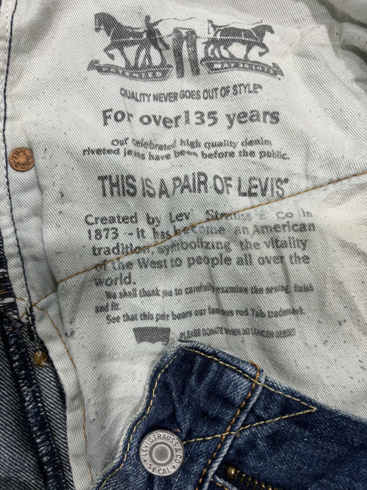 Levi's × Levi's Vintage Clothing Levis Denim W36 L33 Size US 36 / EU 52 - 4 Thumbnail