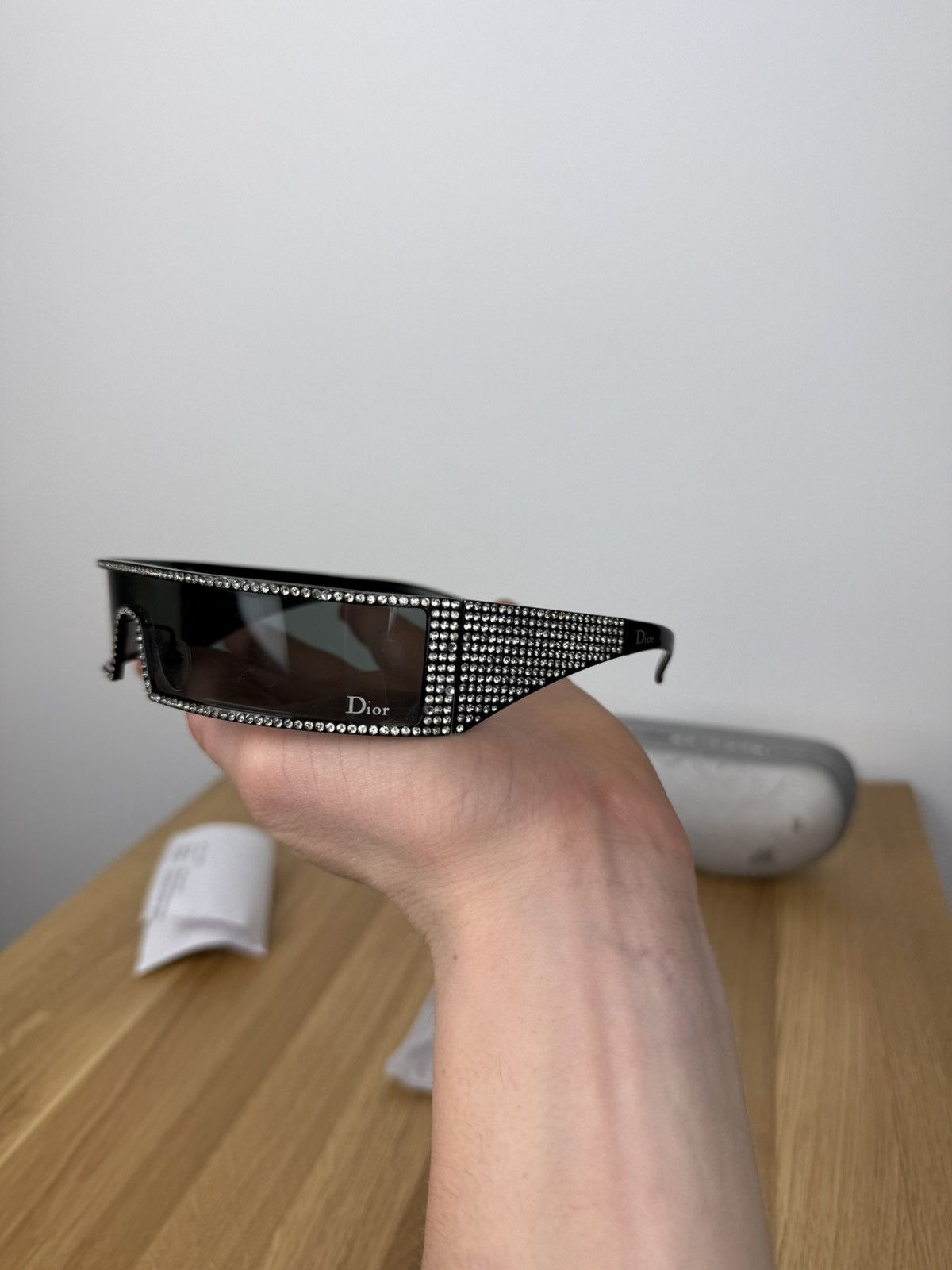Dior × John Galliano × Vintage Swarovski Crystal PUNK SUNGLASSES Spring 2003 Size ONE SIZE - 2 Thumbnail