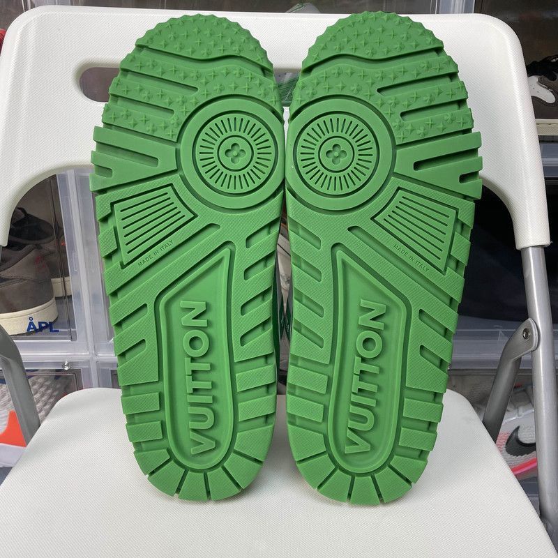 Louis Vuitton Louis Vuitton Trainer Maxi Fashion Sneakers in Green -2508 Size US 12 / EU 45 - 4 Thumbnail