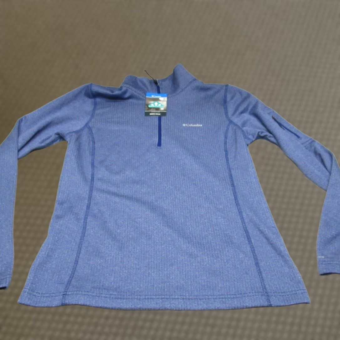 Vintage Columbia Park View Grid Fleece Shirt Women Large Purple 1/2 Zip Pullover NEW 0 Size L / US 10 / IT 46 - 1 Thumbnail