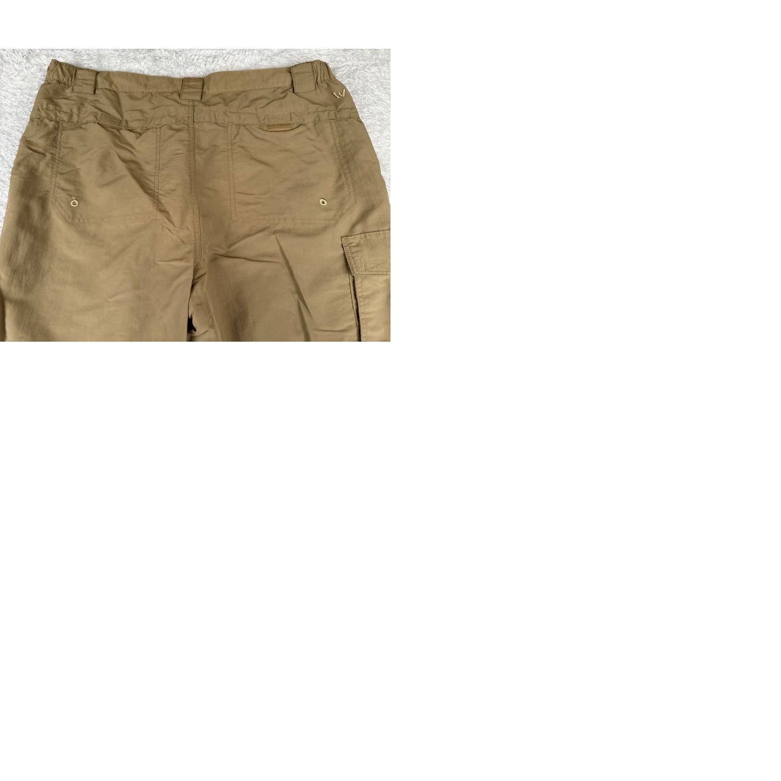 Vintage White Sierra Pants Mens Large Beige Cargo 100% Nylon Hiking Fishing Camp 36x31 Size US 33 - 10 Thumbnail