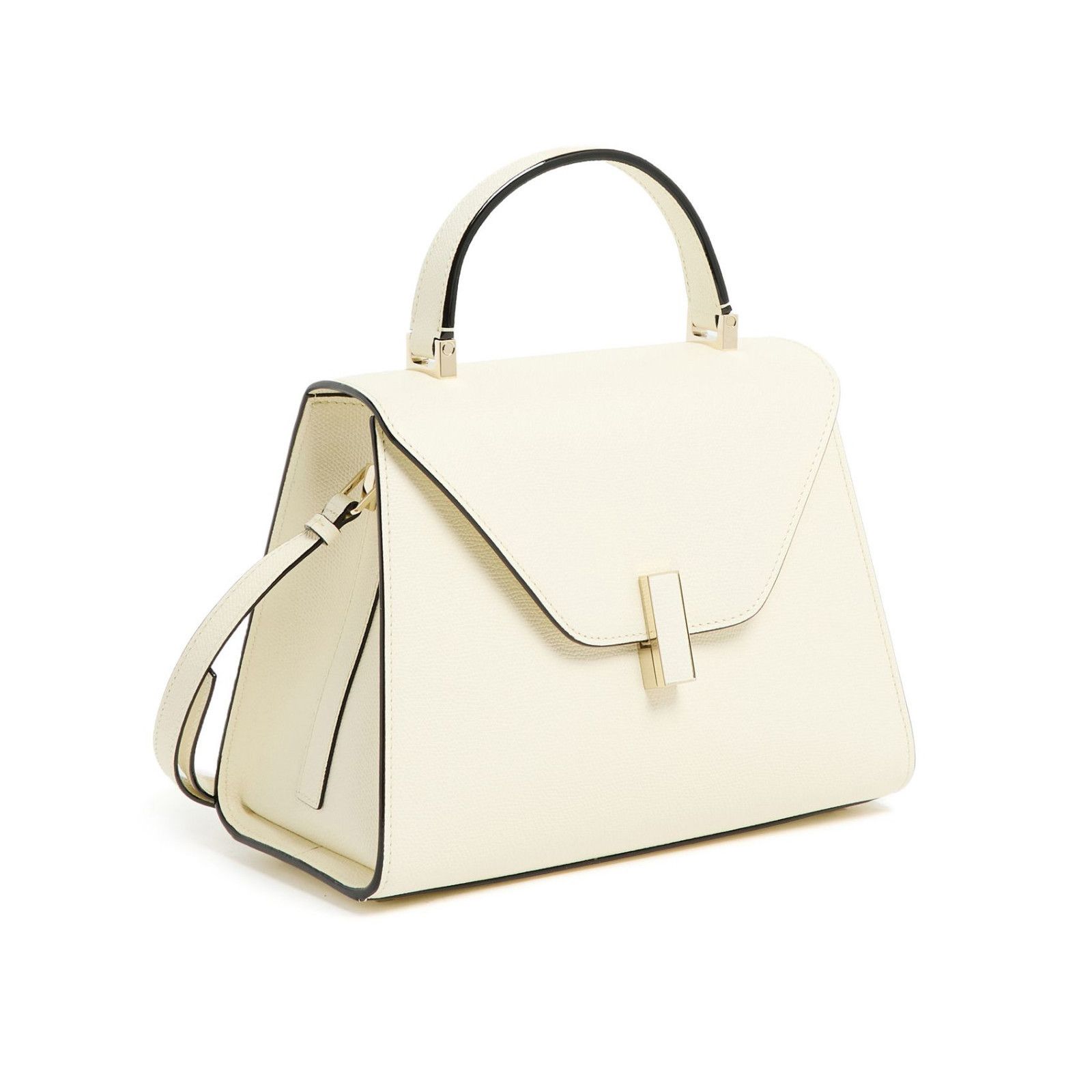 VALEXTRA Iside Medium $4550 Pergamena White Top Handle Bag N