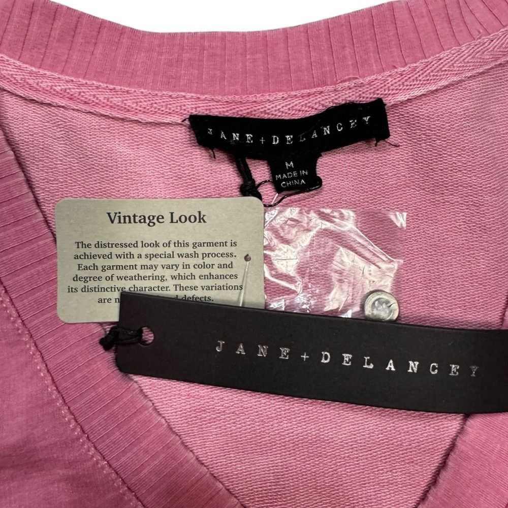 Other NWT New Jane And Delancey Pink V-Neck Short Sleeve Cotton T Size M / US 6-8 / IT 42-44 - 7 Thumbnail