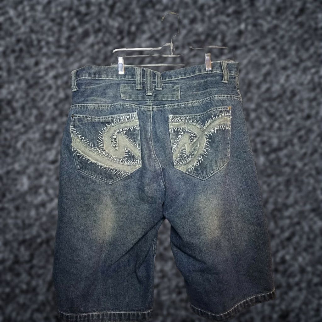 Denime VINTAGE Miskeen Denim Shorts Men 38 Casual 90s Hip Hop Blue Loose Fit Streetwear Size US 38 / EU 54 - 1 Thumbnail