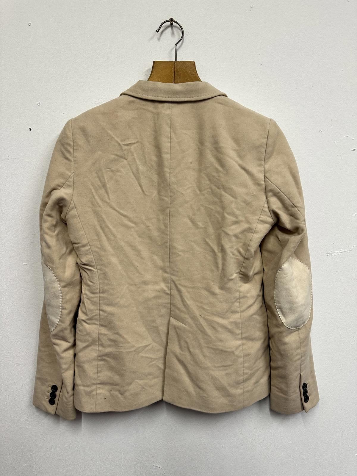 Massimo Dutti Massimo Dutti Beige Women's Blazer Size M / US 6-8 / IT 42-44 - 2 Thumbnail
