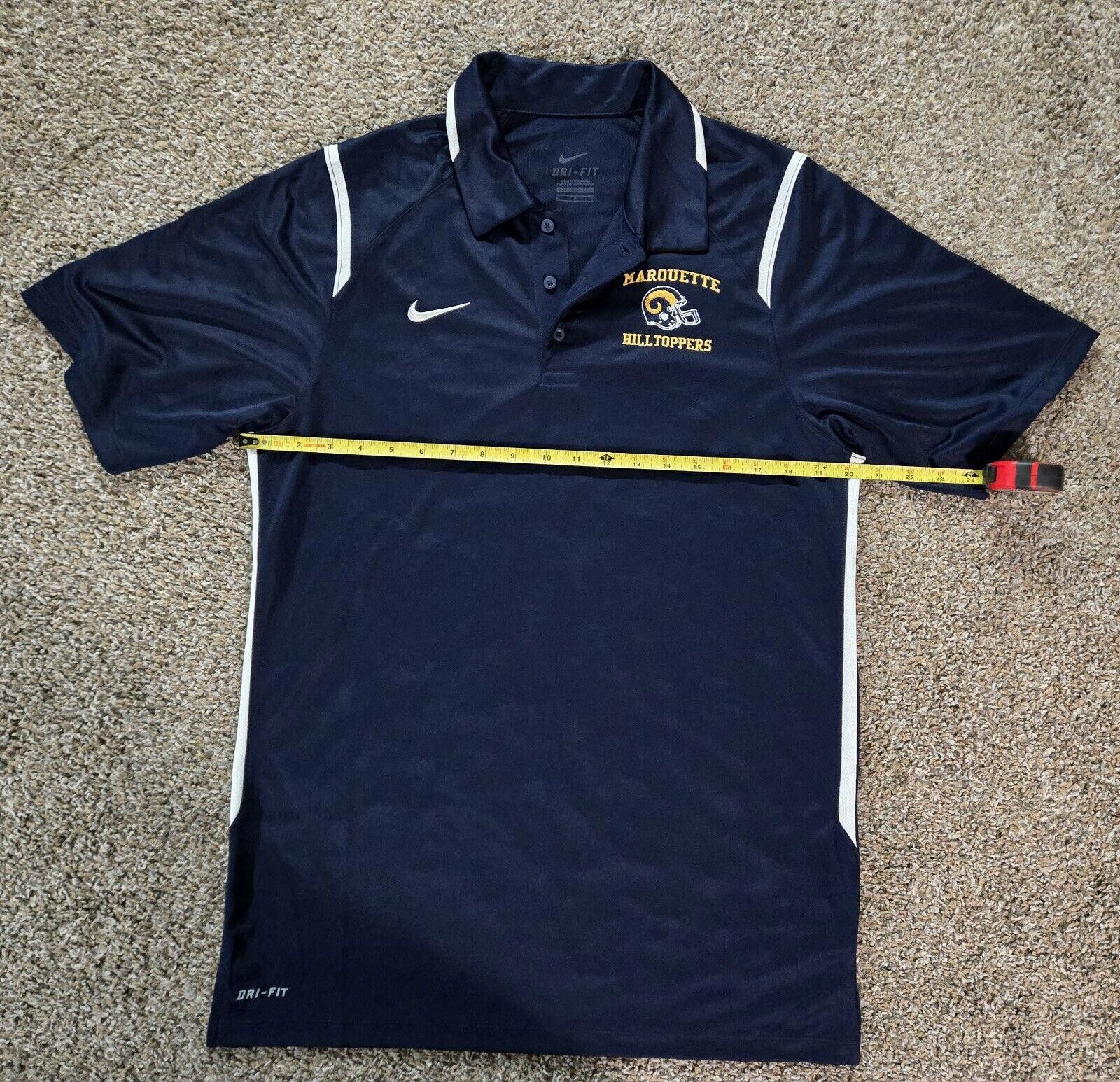 Nike Nike Dri-Fit Marquette Hilltoppers Football S Navy Polo Size US S / EU 44-46 / 1 - 11 Thumbnail
