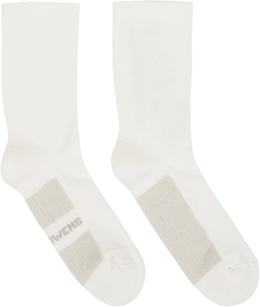 Rick Owens o1y0325 Size : 4-6 US / Logo Socks in White Size ONE SIZE - 1 Thumbnail