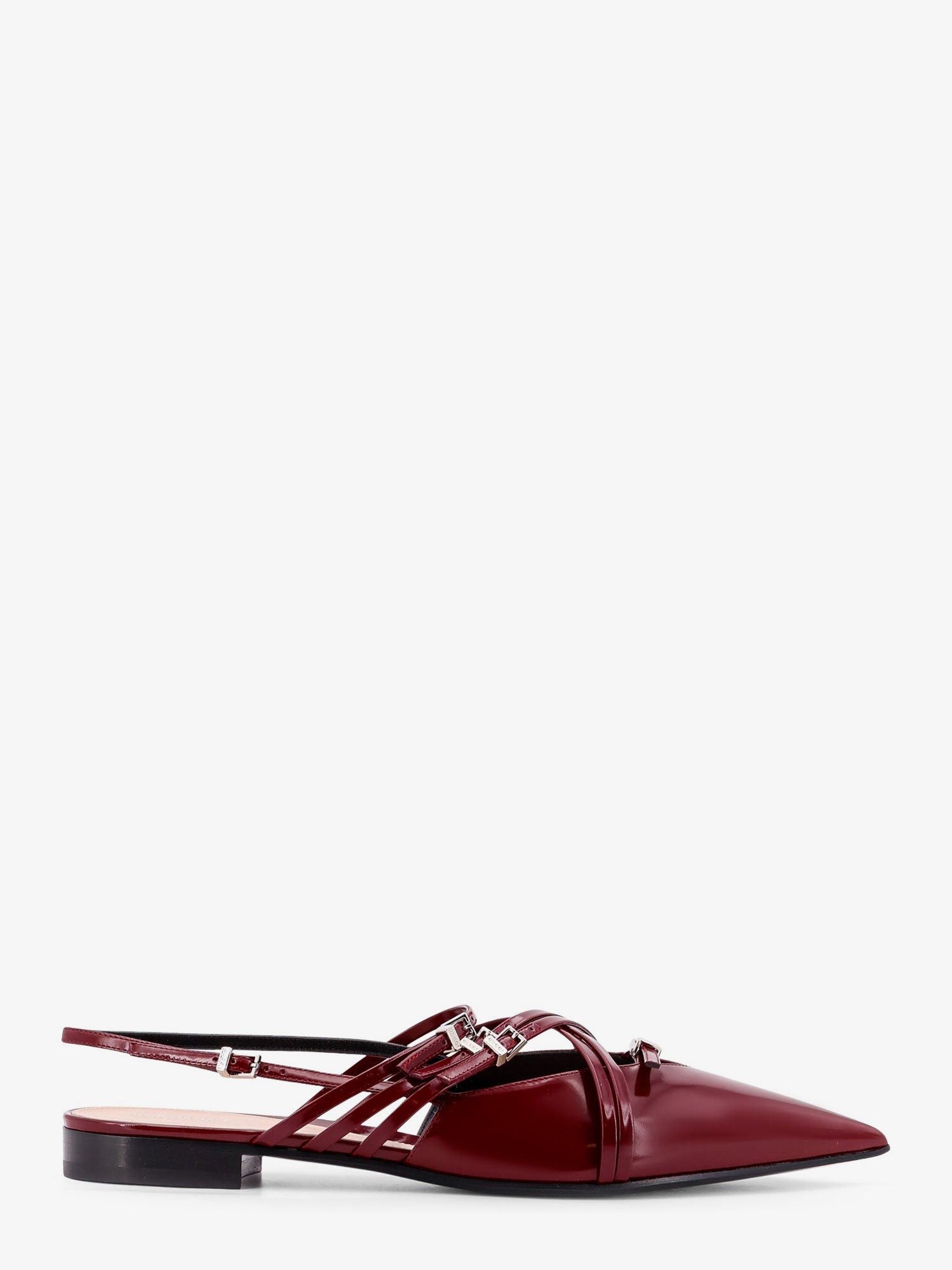 Leather Slingback With Bands And Gucci Buckle It 39 Shoes, Women's