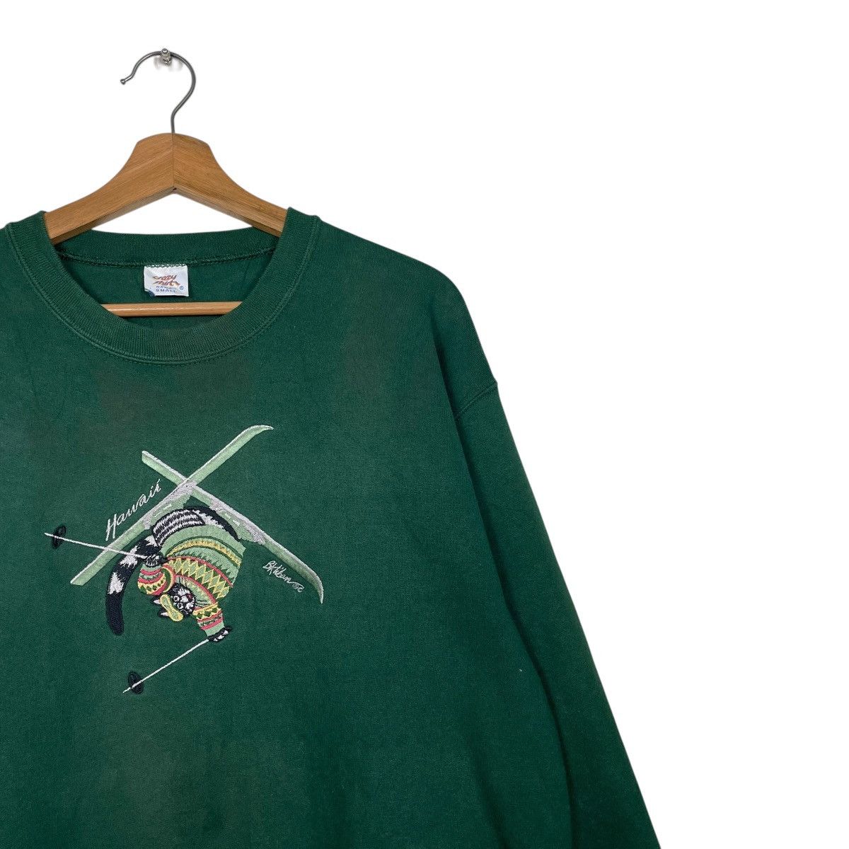 Vintage Vintage Crazy Shirt Hawaii B. Kliban Cat Ski Sweatshirt Size US S / EU 44-46 / 1 - 5 Thumbnail