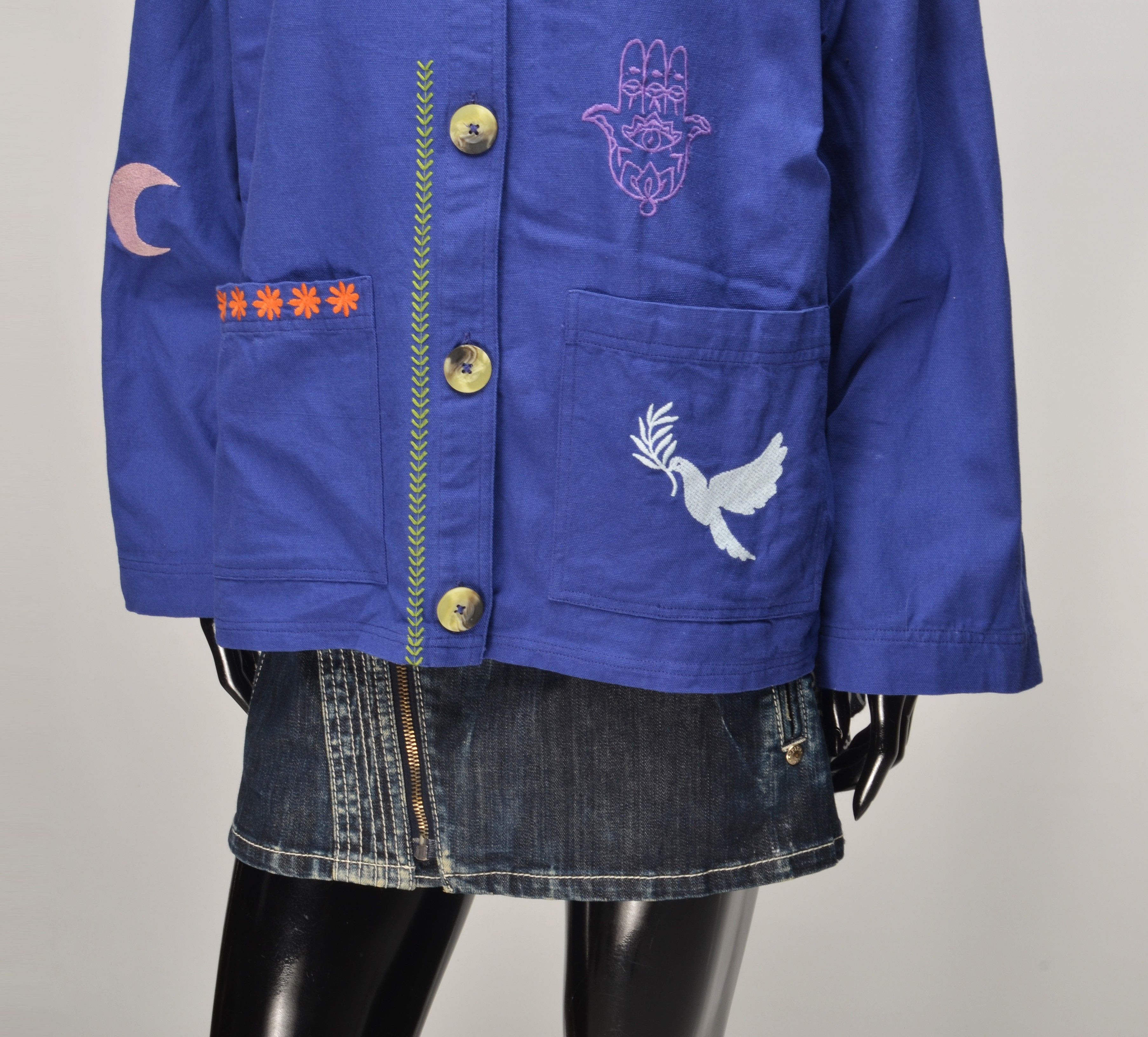 Other Sissel Edelbo Y2K Kidcore Oversized Embroidered Jacket Size M / US 6-8 / IT 42-44 - 3 Thumbnail