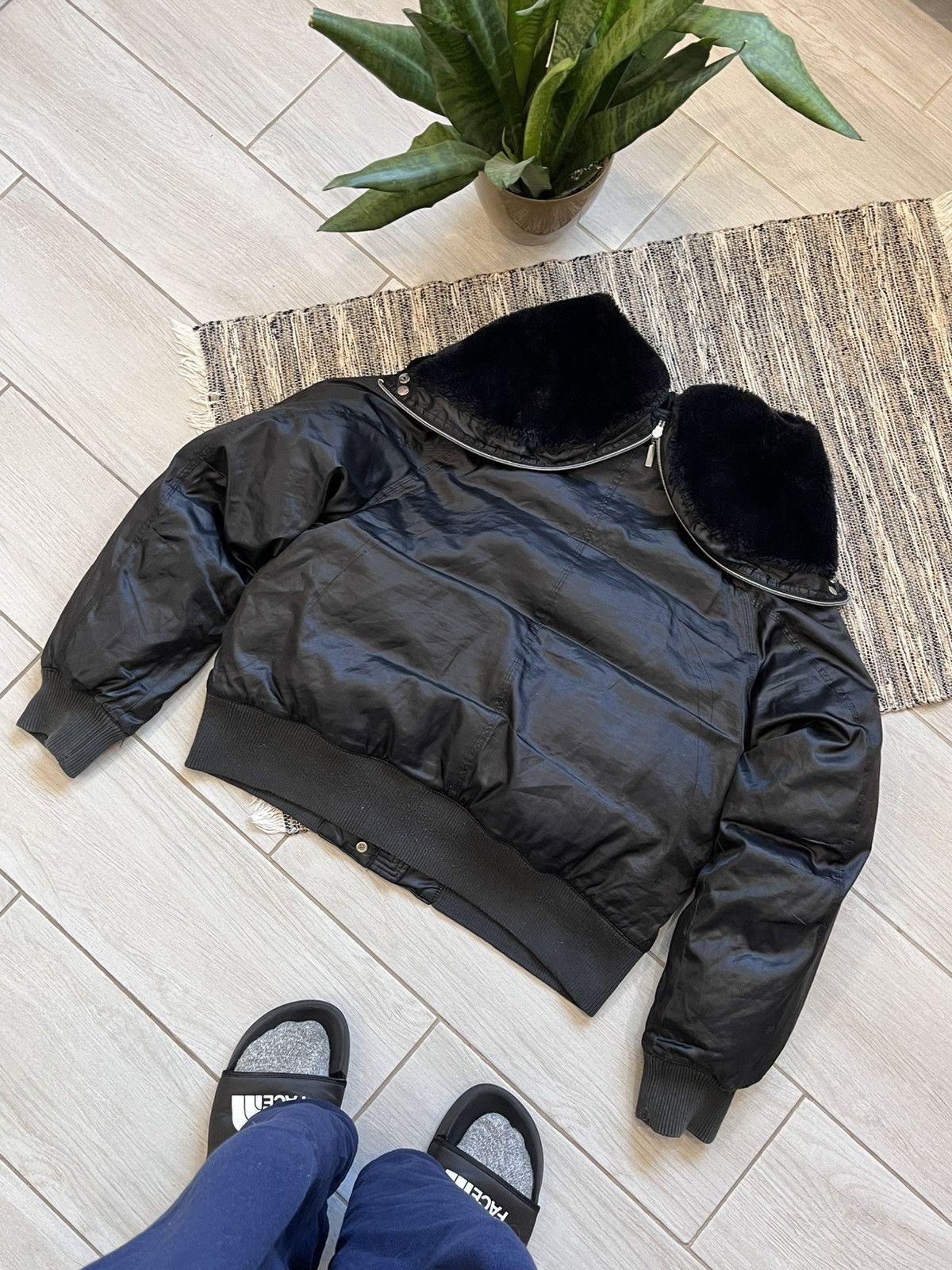 Nike × Vintage Rare Vintage Nike down jacket bomber black opium Alaska Size XL / US 12-14 / IT 48-50 - 3 Thumbnail