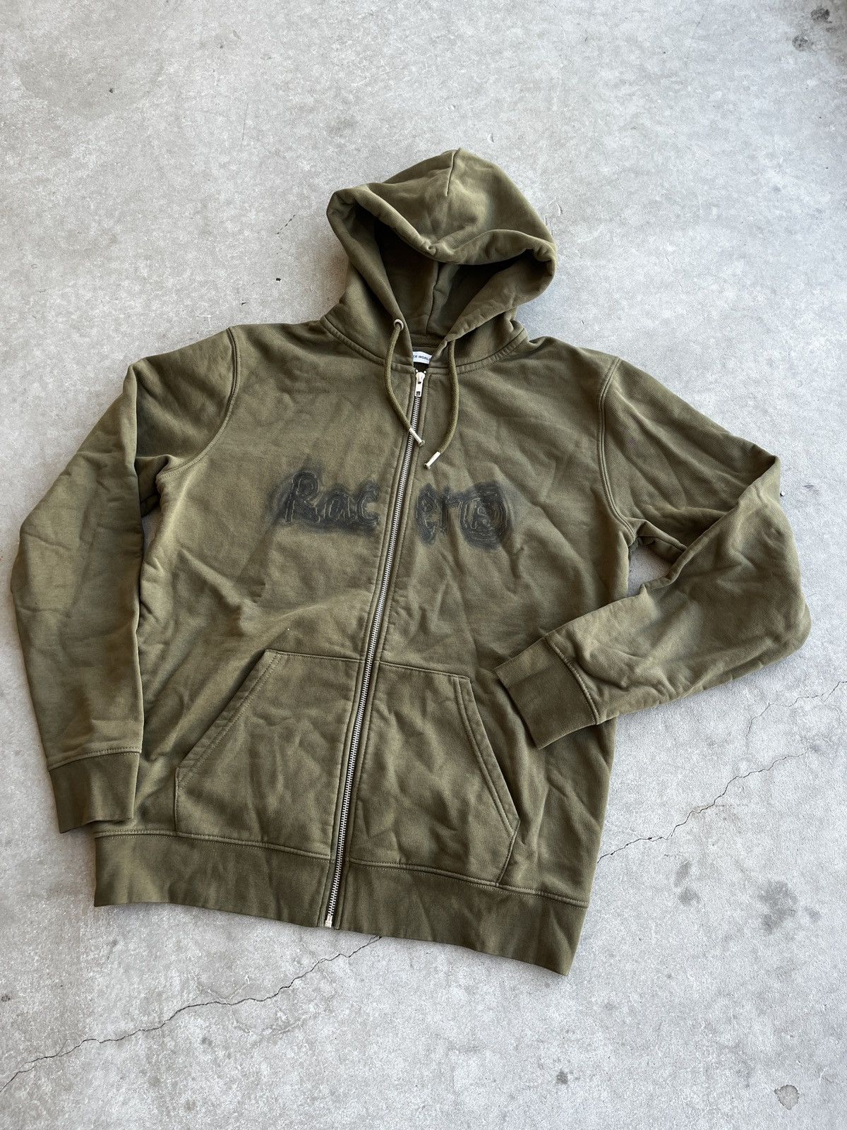 Racer Worldwide Racer Worldwide Army Green Logo Hoodie (unisex) Size US L / EU 52-54 / 3 - 1 Thumbnail