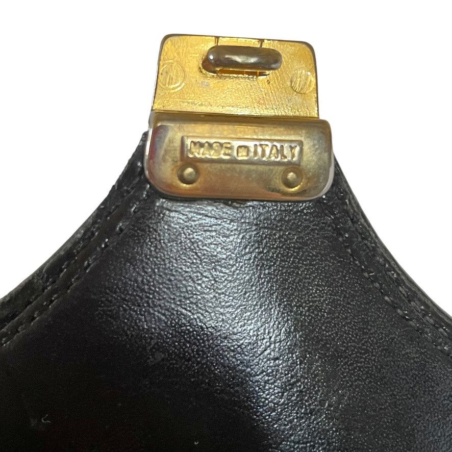Nordstrom × Vintage Vintage Nordstrom Black Leather Box Purse Crossbody Handbag Size ONE SIZE - 6 Thumbnail