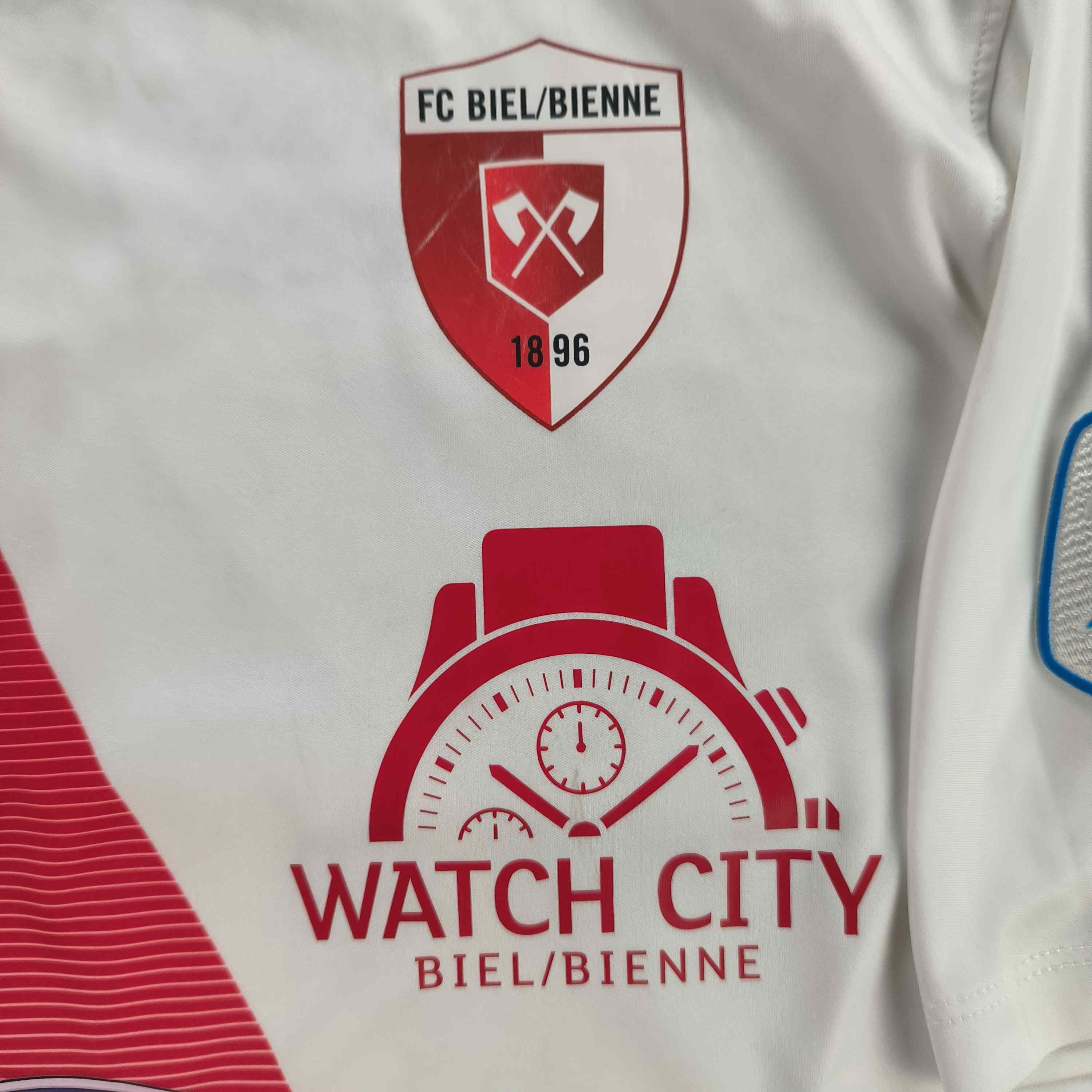 SIGNED FC Biel-Bienne 2015-16 home Stoller football jersey M