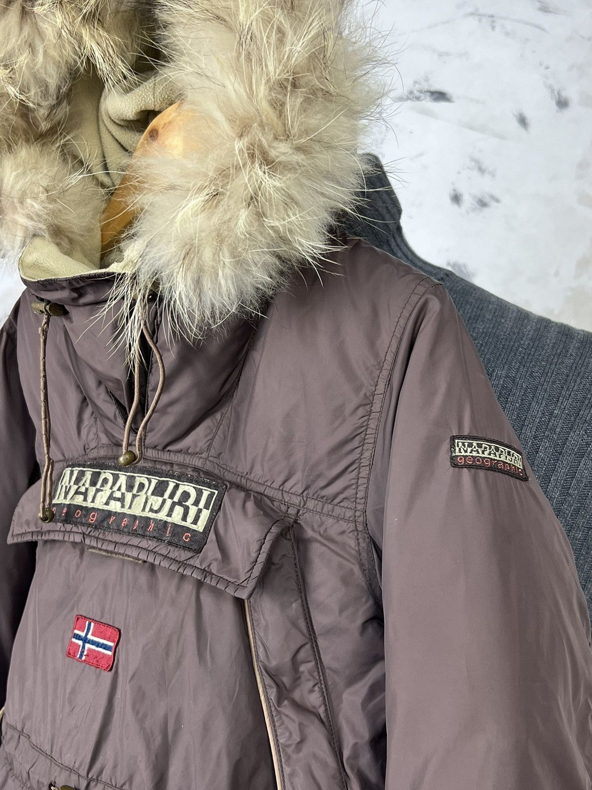 Napapijri Napapijri Kids Anorak Jacket Faux Fur Hood Size 6 Size US XXS / EU 40 - 2 Thumbnail