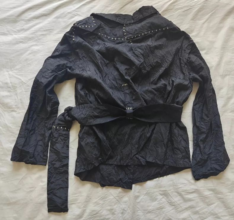 Issey Miyake Issey Miyake size:3 Black lace-up cardigan Size M / US 6-8 / IT 42-44 - 2 Thumbnail