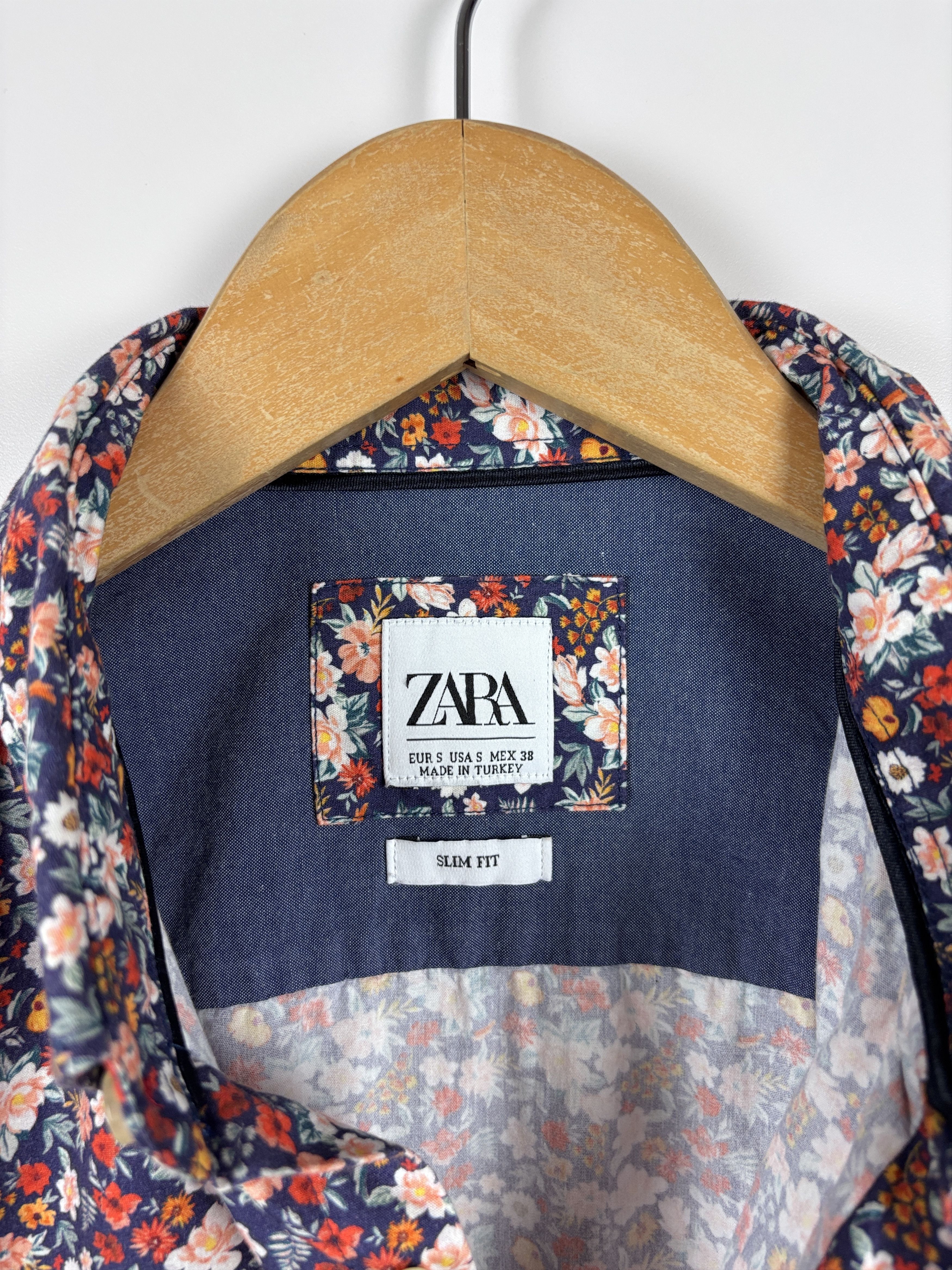 Zara ZARA Floral Button Down Shirt Slim Fit Multicolor Cotton S Size US S / EU 44-46 / 1 - 7 Thumbnail