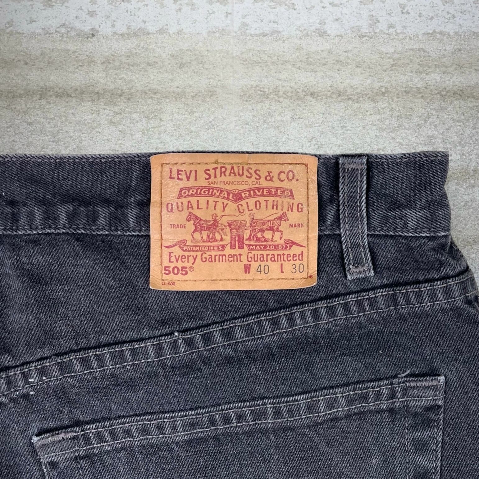 Levi's Vintage 90s Levis Jeans 505 40x30 Regular Straight Fit Black Size US 40 / EU 56 - 4 Thumbnail