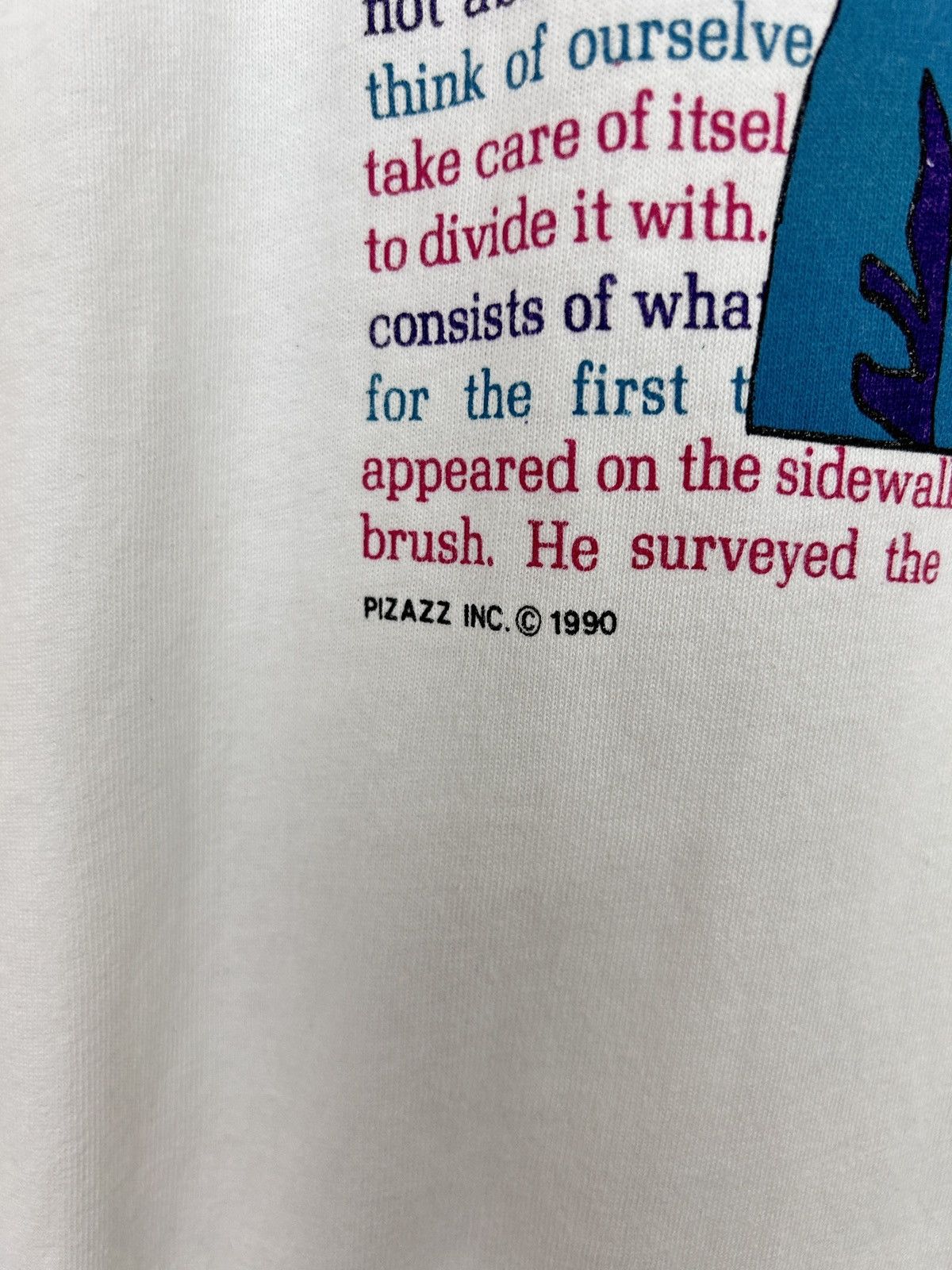 Vintage 90s Vintage Mark Twain 1990 Single Stitch Art Pizazz T-Shirt Size US M / EU 48-50 / 2 - 3 Thumbnail
