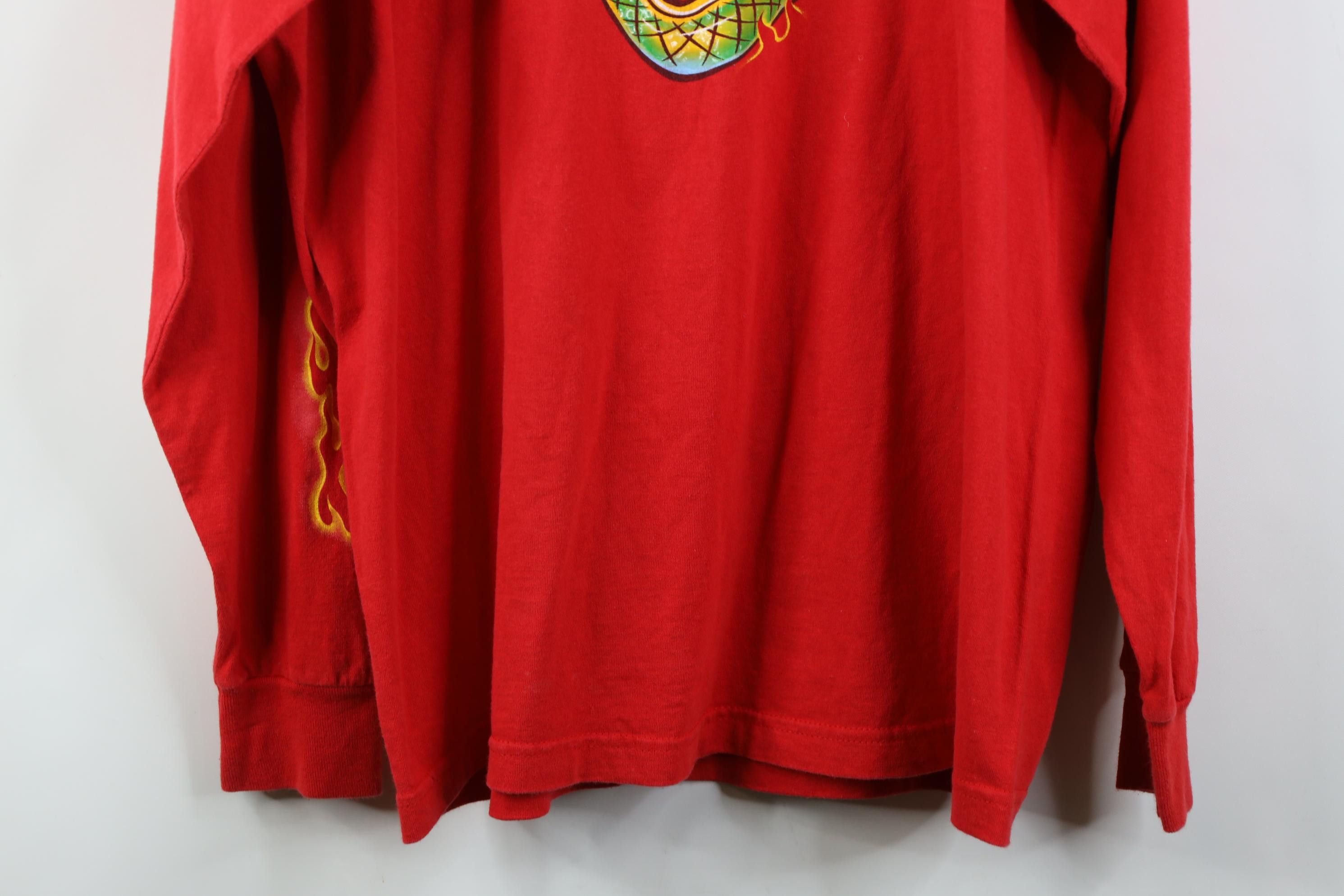 Vintage Vintage 90s Y2K Streetwear Snake Fire Long Sleeve T-Shirt Size US XL / EU 56 / 4 - 17 Thumbnail