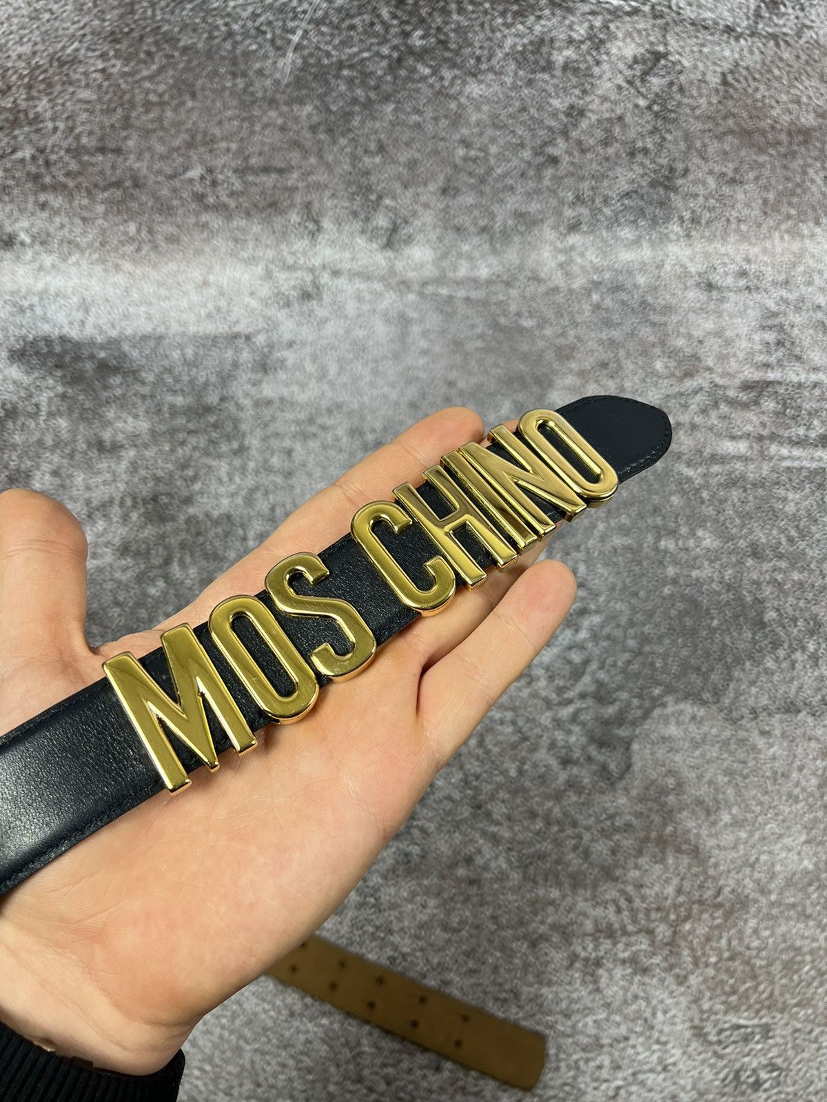Designer × Moschino × Vintage Rare‼️ 90s Moschino italy by Redwall Lettered icon gold belt Size ONE SIZE - 10 Thumbnail