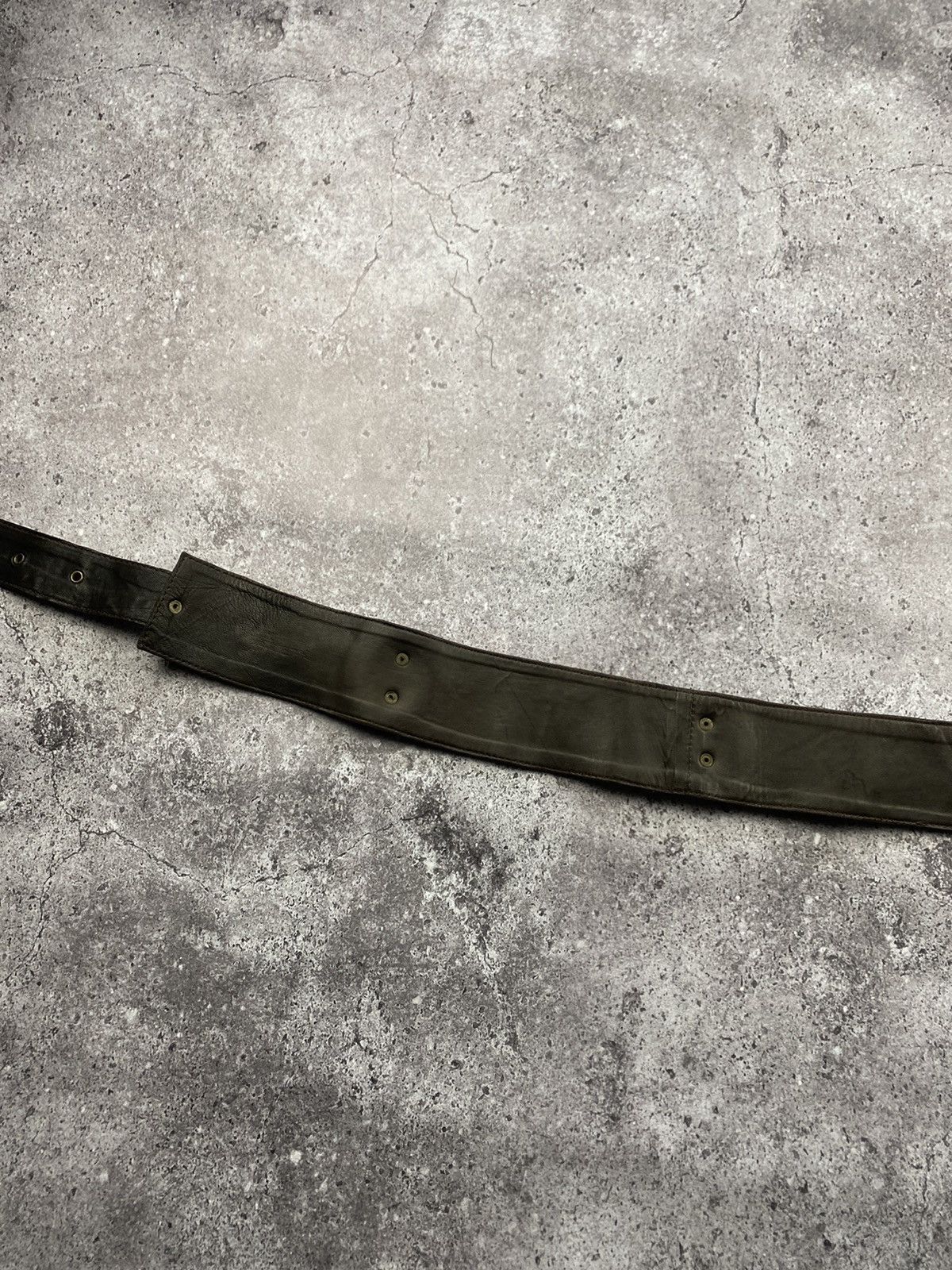 Japanese Brand × Vintage Avant garde cowboy leather Y2K brown belt Japanese style Size ONE SIZE - 10 Thumbnail
