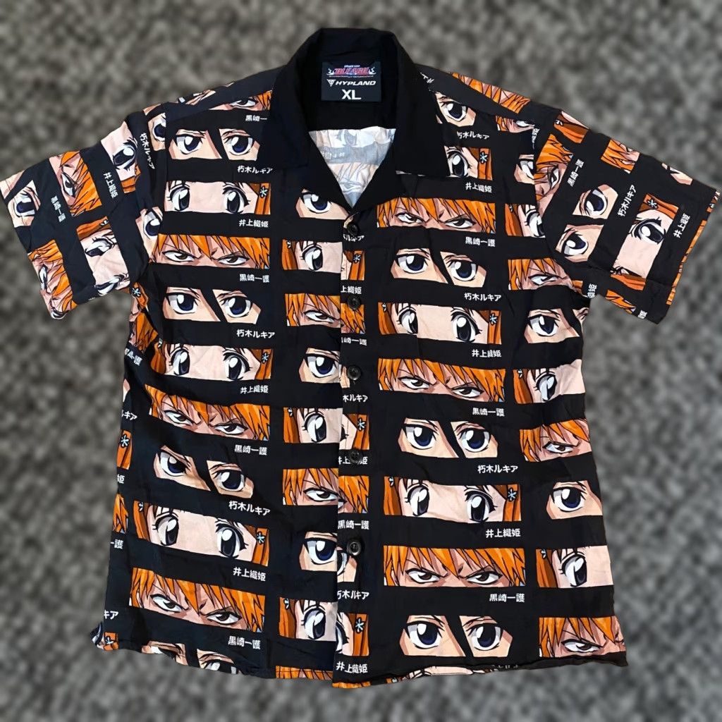 Hypland HYPLAND Bleach Anime Shirt Button Up Mens XL Ichigo Rukia Size US XL / EU 56 / 4 - 1 Thumbnail