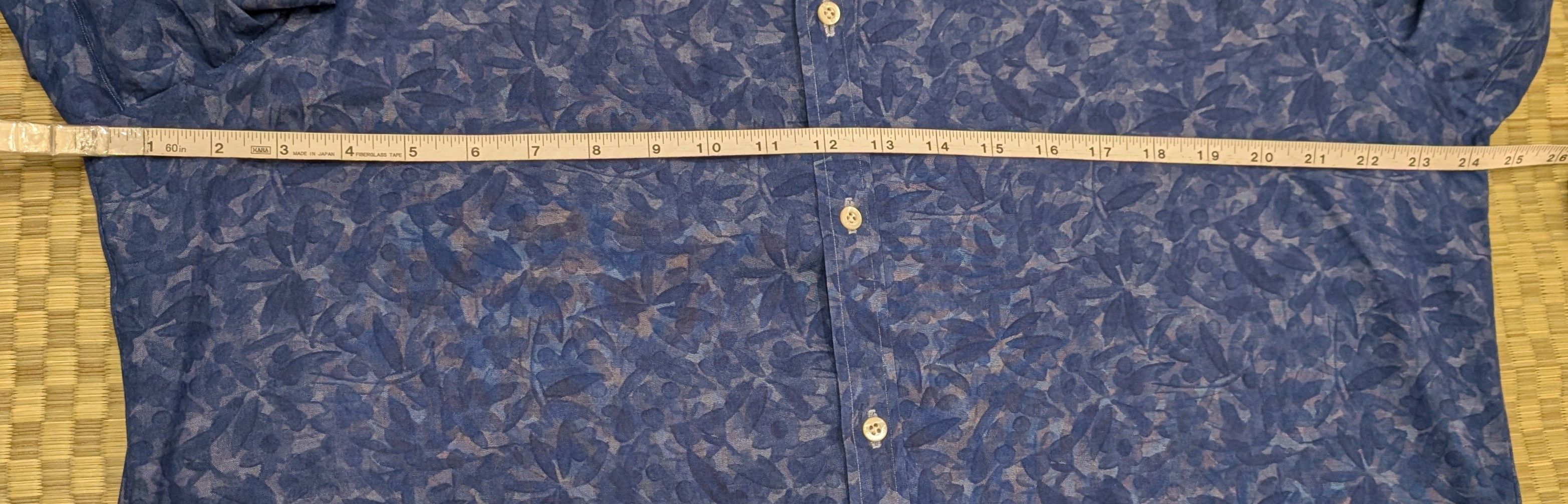 Isaia Isaia Slim Fit Floral Cotton Dress Shirt Size 17/43 Size US XL / EU 56 / 4 - 7 Thumbnail