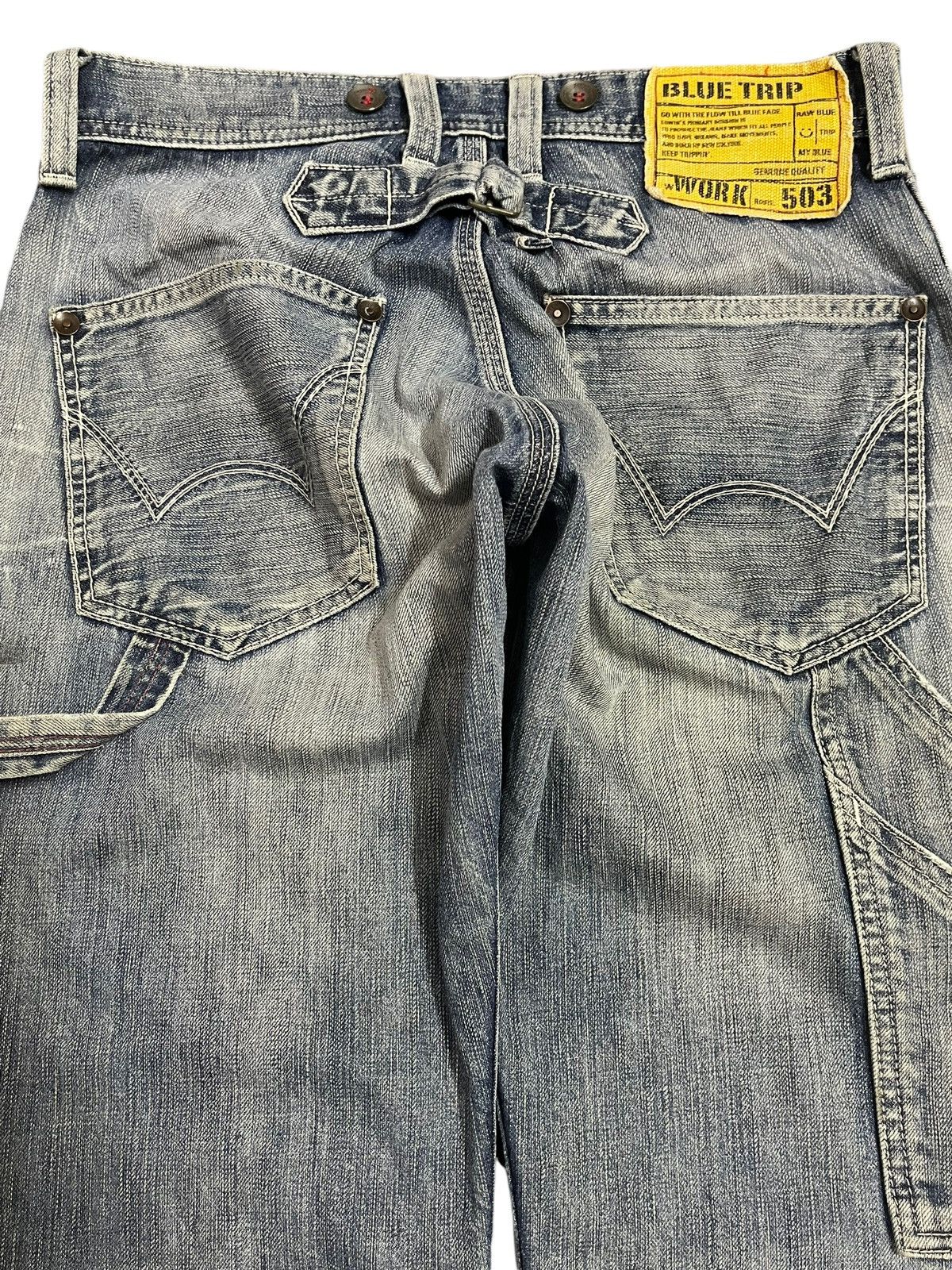 Edwin Vintage Edwin Blue Trip Faded Bleached Style Carpenter Jeans Size US 30 / EU 46 - 5 Thumbnail