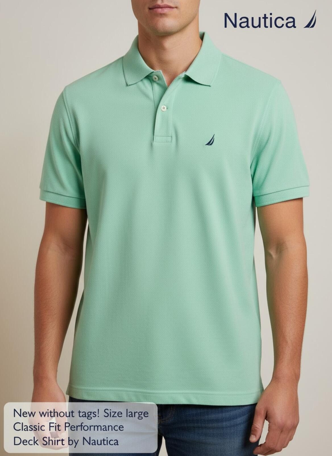 Nautica Nautica Classic Fit Performance Deck Polo Shirt Large Mint Size US L / EU 52-54 / 3 - 1 Thumbnail