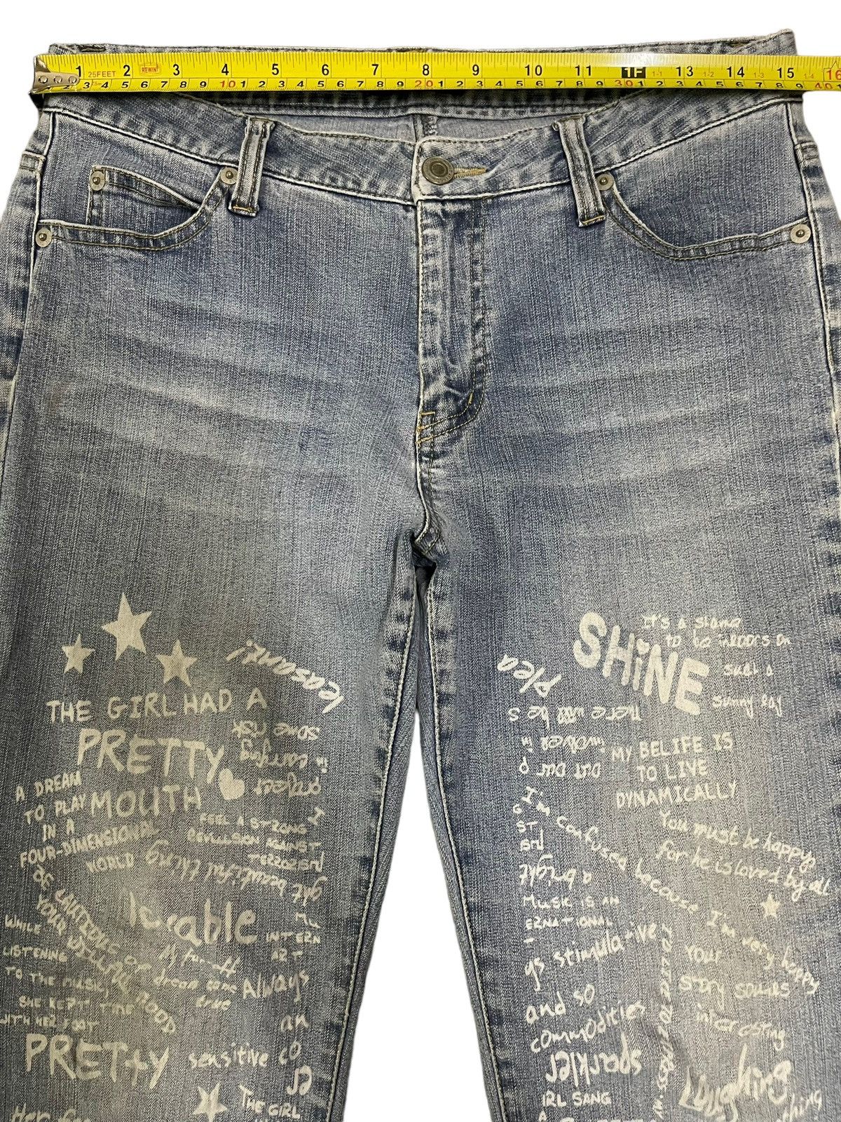 If Six Was Nine Vintage Japanese Brand Overprint Style Flare Jeans Size US 30 / EU 46 - 9 Thumbnail
