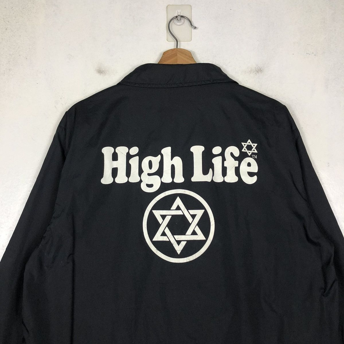 Japanese Brand 📌VINTAGE LIGHT JACKET BIKER HIGH LIFE BIG LOGO DESIGN Size US L / EU 52-54 / 3 - 10 Thumbnail