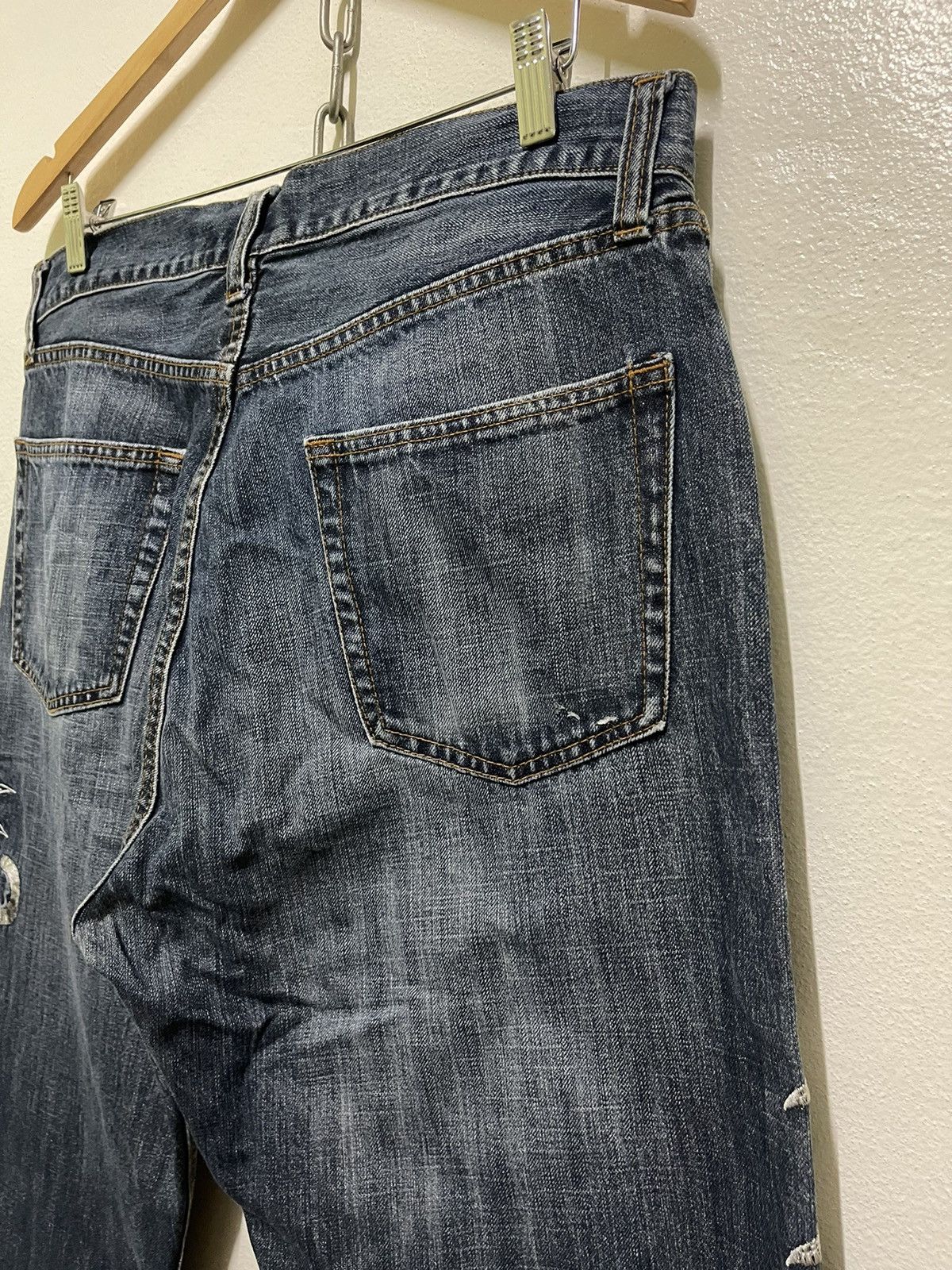 Japanese Brand Tiger Motive Embroidery Jeans Size US 35 - 13 Thumbnail