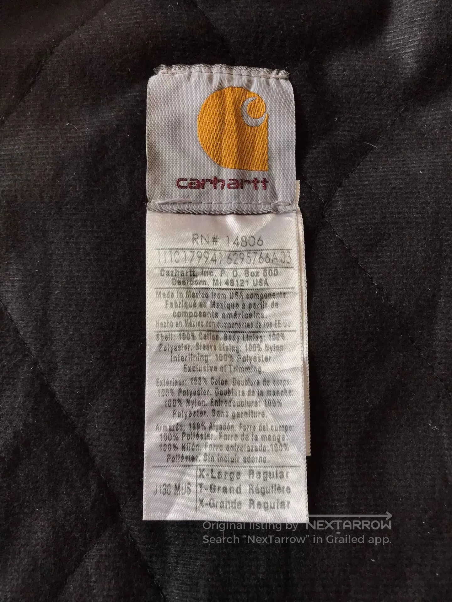 Carhartt Carhartt J130 MUS Canvas Hooded Jacket. Size US XL / EU 56 / 4 - 9 Thumbnail