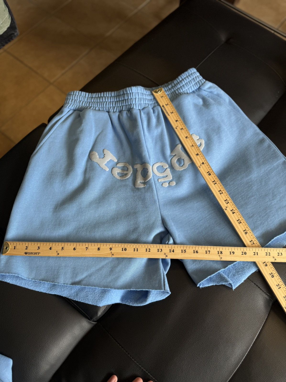 Sp5der Sp5der Sweatshorts Blue Size Large (NEW) Size US 31 - 7 Thumbnail