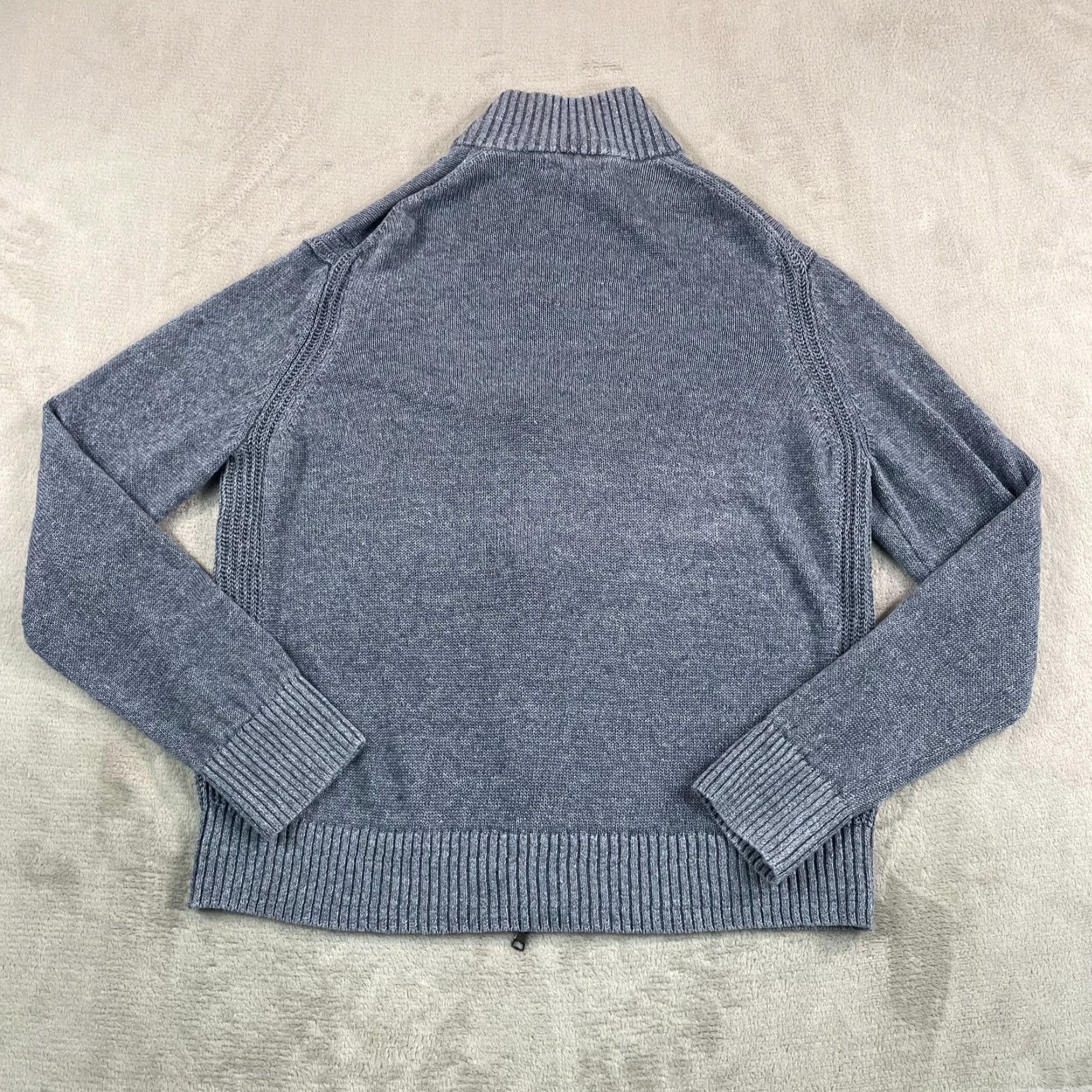 Banana Republic Banana Republic Jacket Men XL Blue Knit Mock Neck Full Zip Linen Bomber Preppy Casual Size US XL / EU 56 / 4 - 5 Thumbnail
