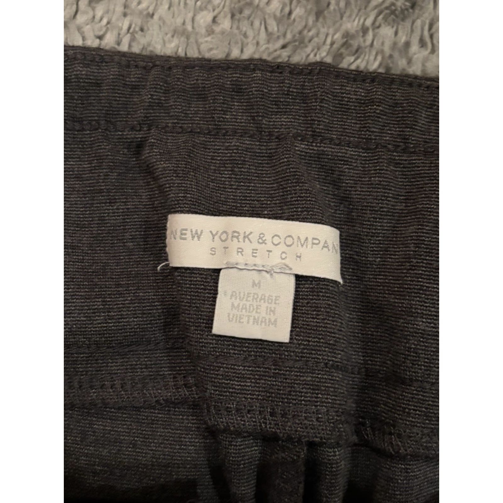 Vintage VINTAGE? No. New York & Company Stretch Pants Womens Medium Gray Trouser Career Zipper Pocket Size 32" / US 10 / IT 46 - 2 Thumbnail