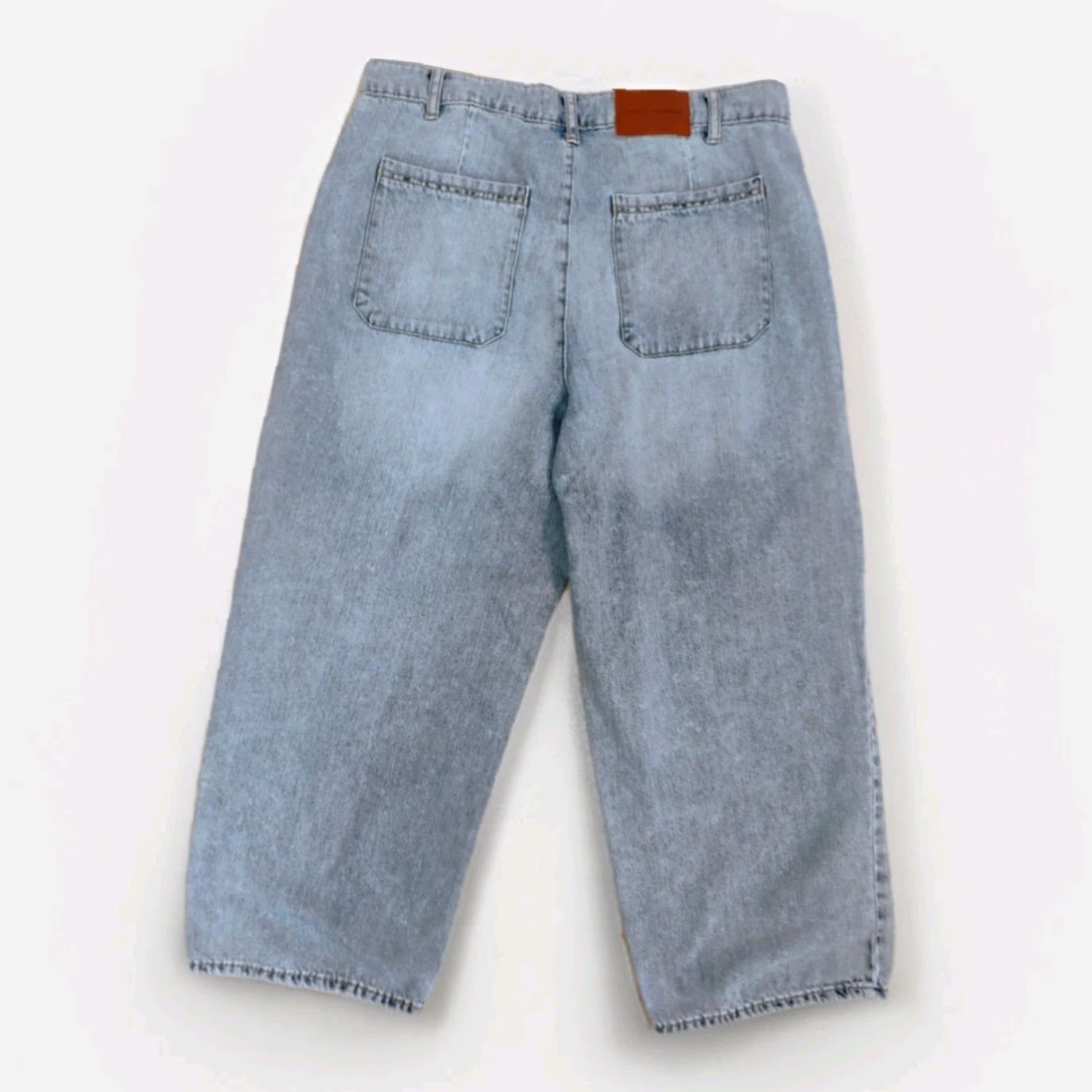 Lucky Brand Lucky Brand Jeans High Rise Wide-Leg Crop Women 34x25 Light Wash Denim Cotton Regular Inseam 25 Inches Blue 34 Waist 34 Size 24" / US 00 / IT 34 - 2 Thumbnail