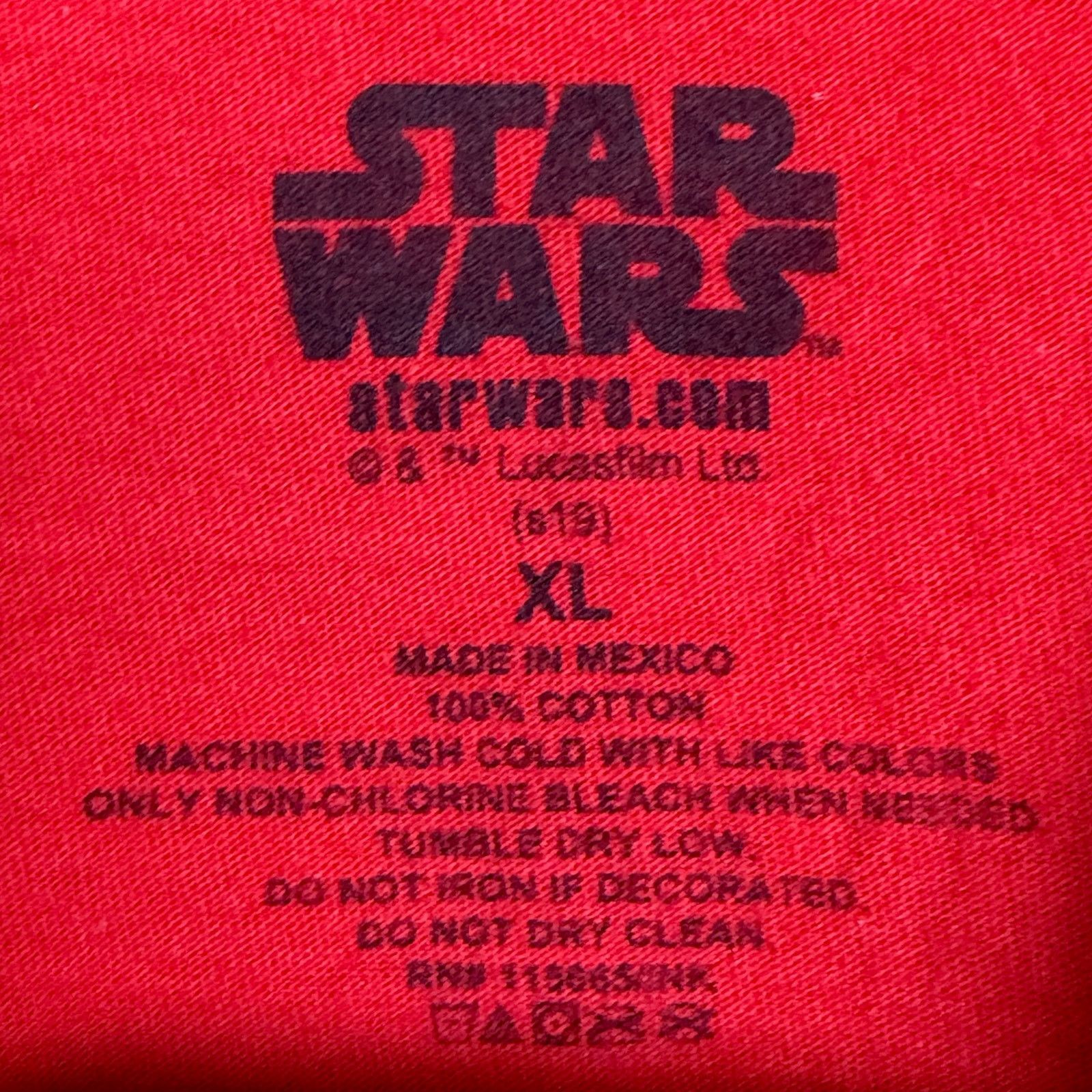 Star Wars Star Wars Power of The Dark Side Men's XL Red T-Shirt Size US XL / EU 56 / 4 - 4 Thumbnail