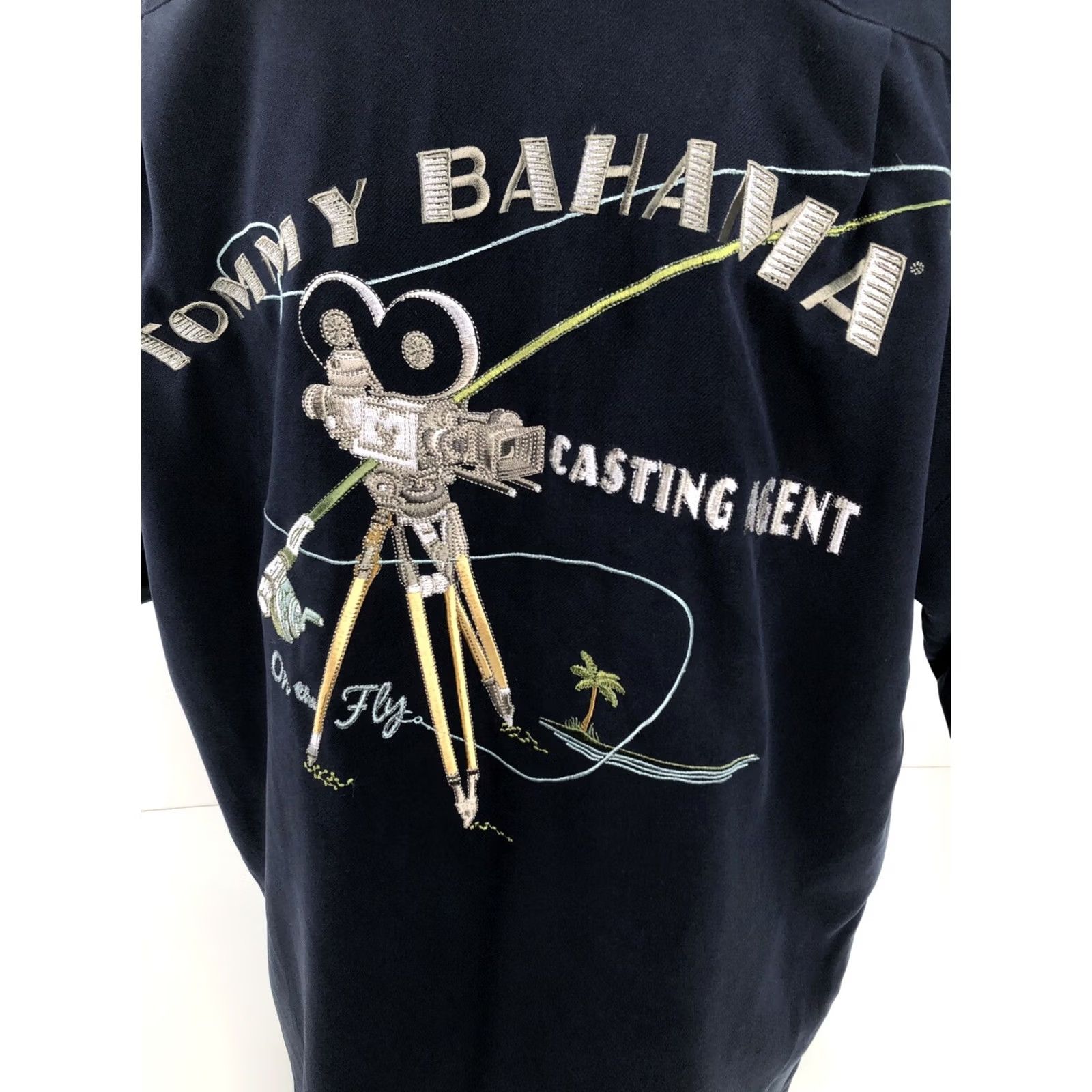Tommy Bahama TOMMY BAHAMA / NEW w TAG - CASTING AGENT Fly Fishing Embroidered SILK Md. Shirt Size US M / EU 48-50 / 2 - 3 Thumbnail