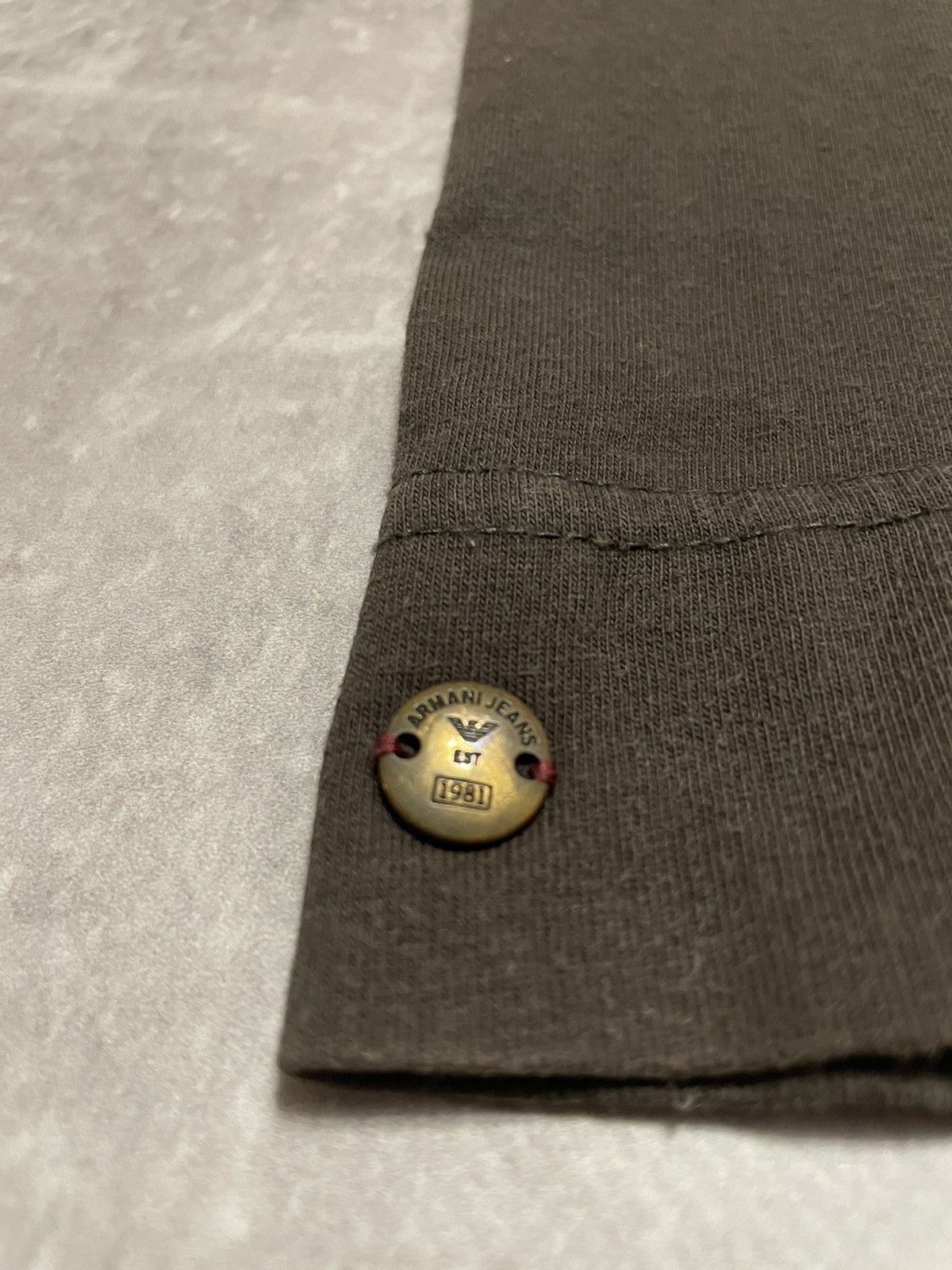 Armani × Vintage Vintage Armani Jeans Long Sleeve Shirt Big Logo Size US L / EU 52-54 / 3 - 18 Thumbnail