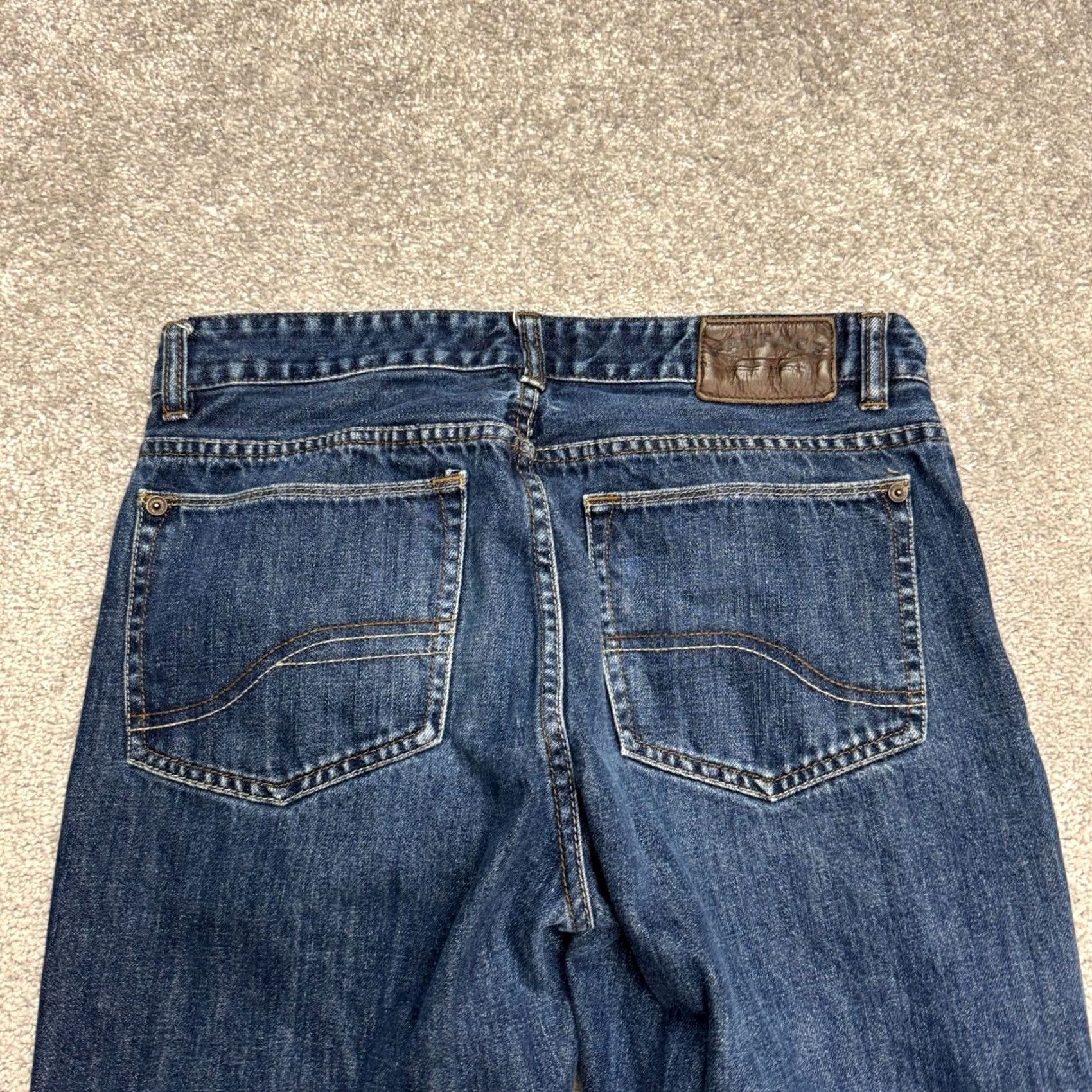 FatFace FatFace Jeans Mens 32 Short Straight Denim 5-Pocket Blue Cotton Regular Rise Straight Leg Casual Denim Jeans Size US 32 / EU 48 - 6 Thumbnail