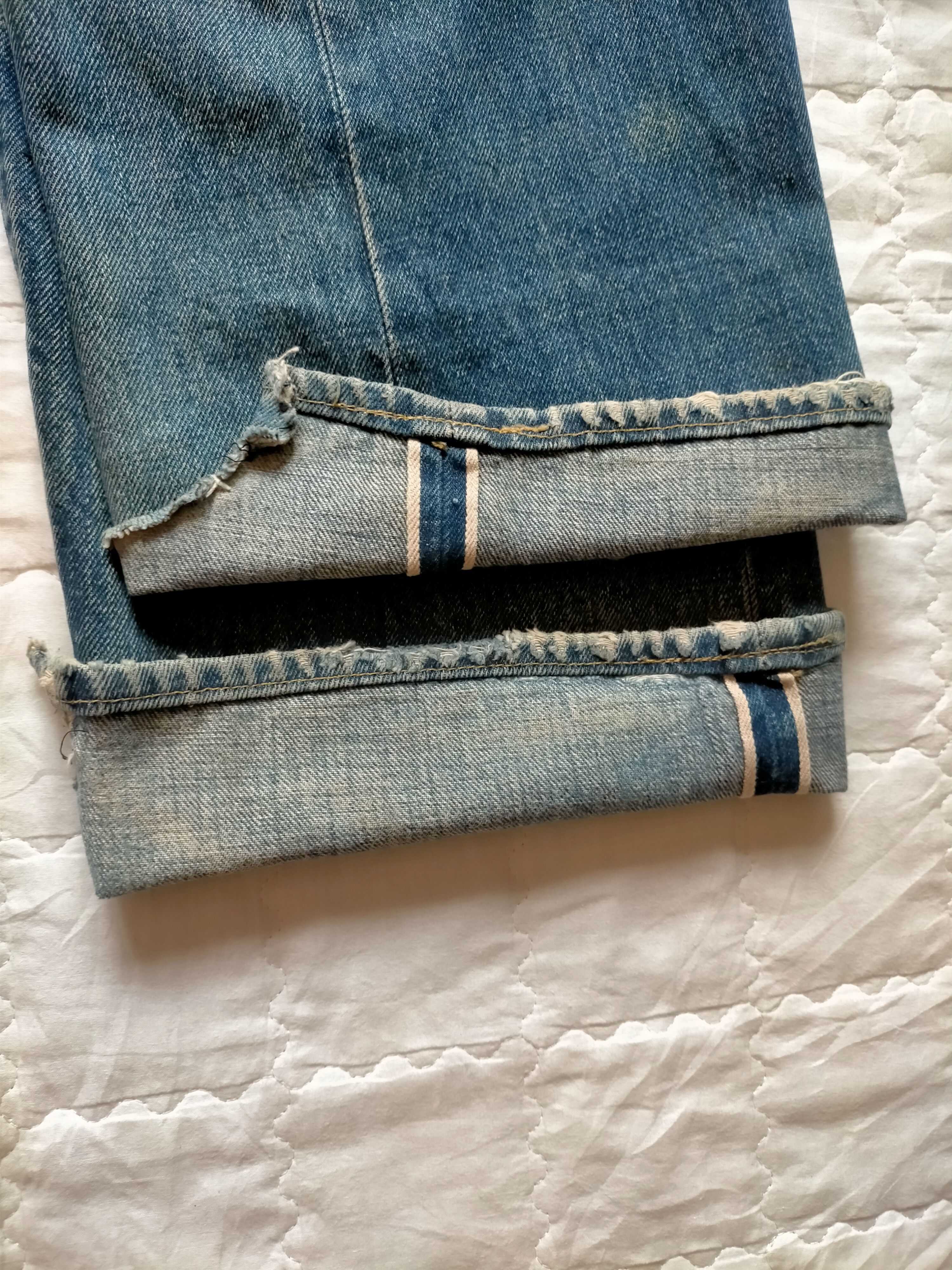 RRL Ralph Lauren RRL Ralph Lauren Selvedge Distressed Blue Jeans Size US 34 / EU 50 - 16 Thumbnail