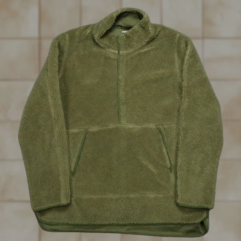 Nike Nike Sweater Mens Large Olive Green 1/2 Zip Fleece Pullover Mock Neck Pockets Athletic Shirt Sweatshirt Size US L / EU 52-54 / 3 - 1 Thumbnail