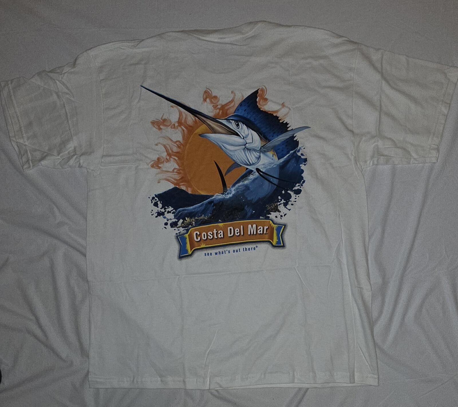 Gildan Gildan Costa Del Mar White T-Shirt Size ONE SIZE - 6 Thumbnail