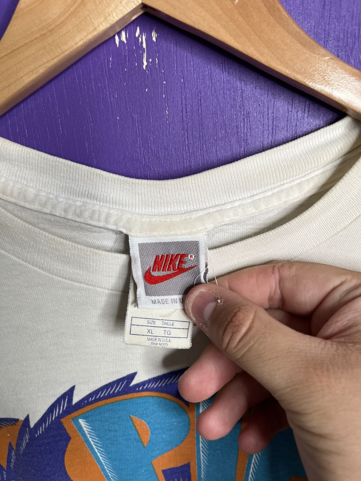 NBA × Nike × Vintage Vintage 90s Nike Scottie Pippen hoop hero’s art tee Size US XL / EU 56 / 4 - 4 Thumbnail