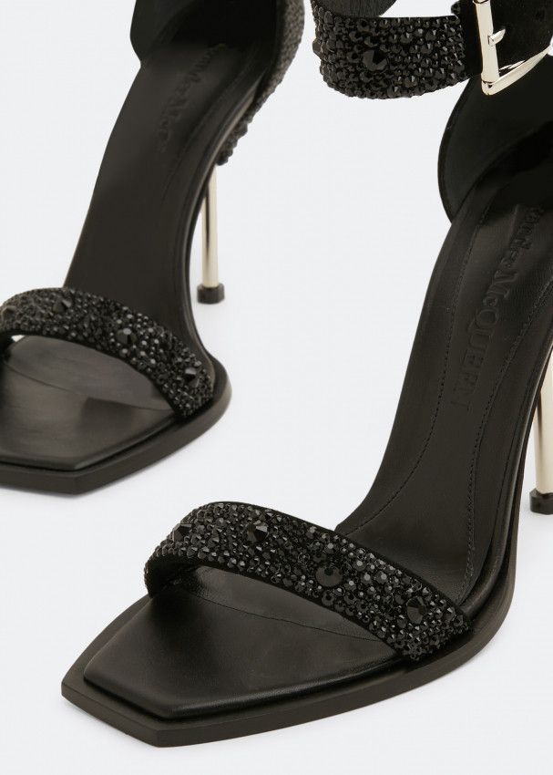 Alexander McQueen o1y0225 Sandals in Black Size US 6.5 / IT 36.5 - 2 Thumbnail